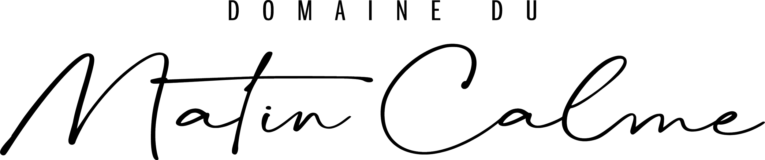Logo avec le texte "Domaine du Matin Calme"