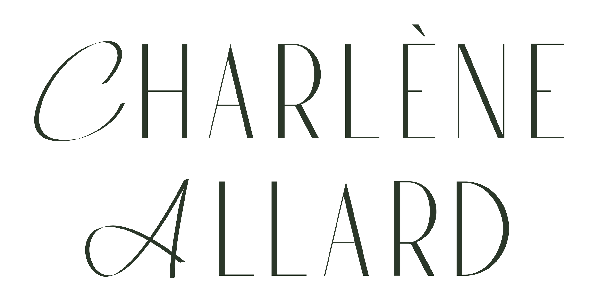 Logo de la photographe Charlène Allard écrit en lettres fines et élégantes.