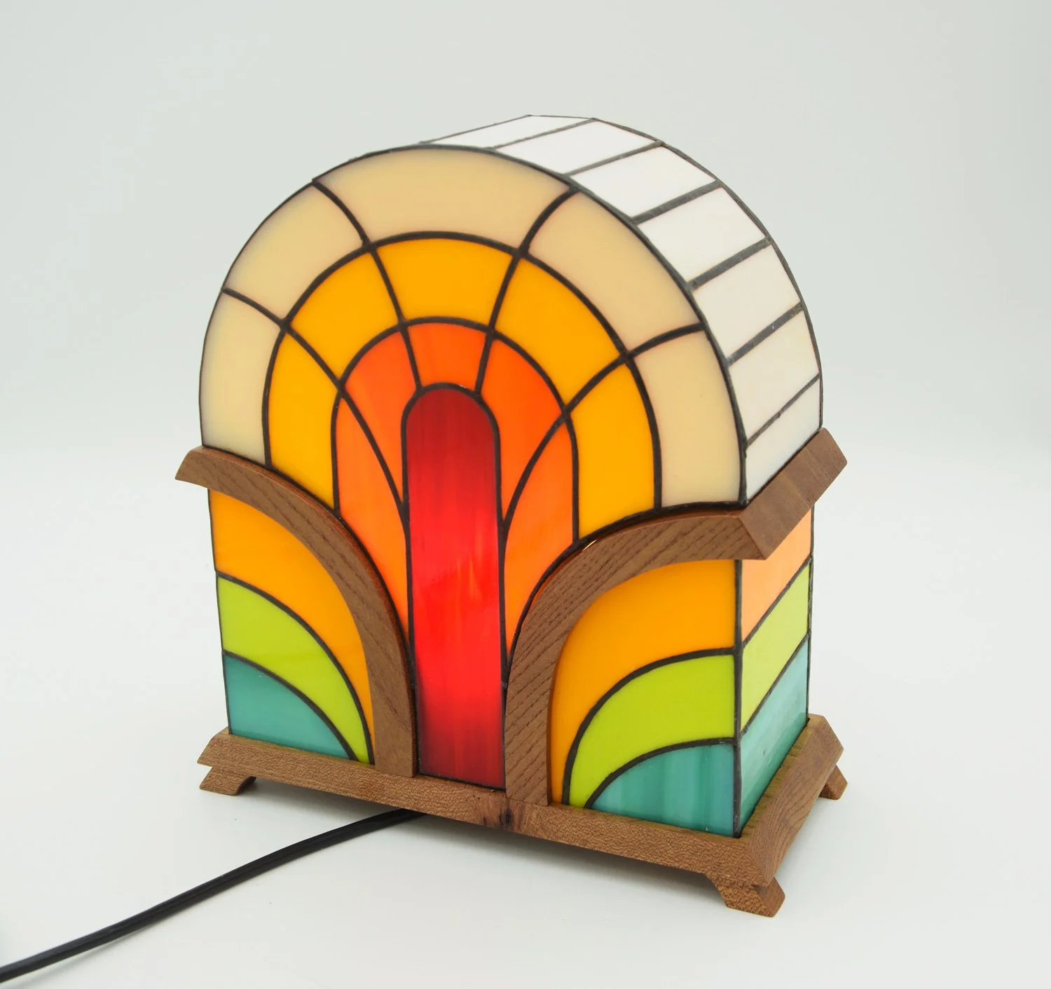 Eirlume Studio Stained Retro Glass Lamp