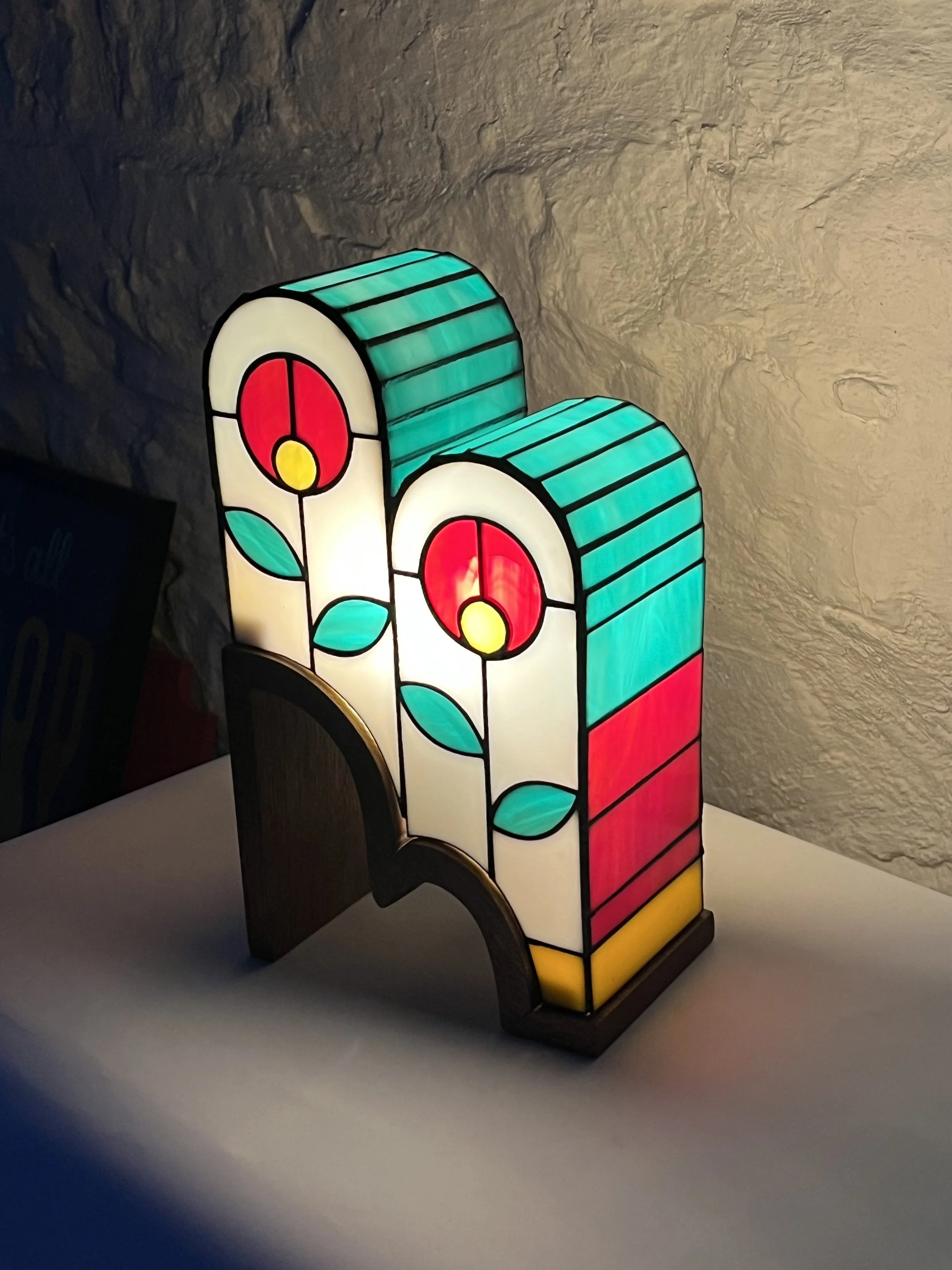 Eirlume Studio Flower Stained Glass Lamp