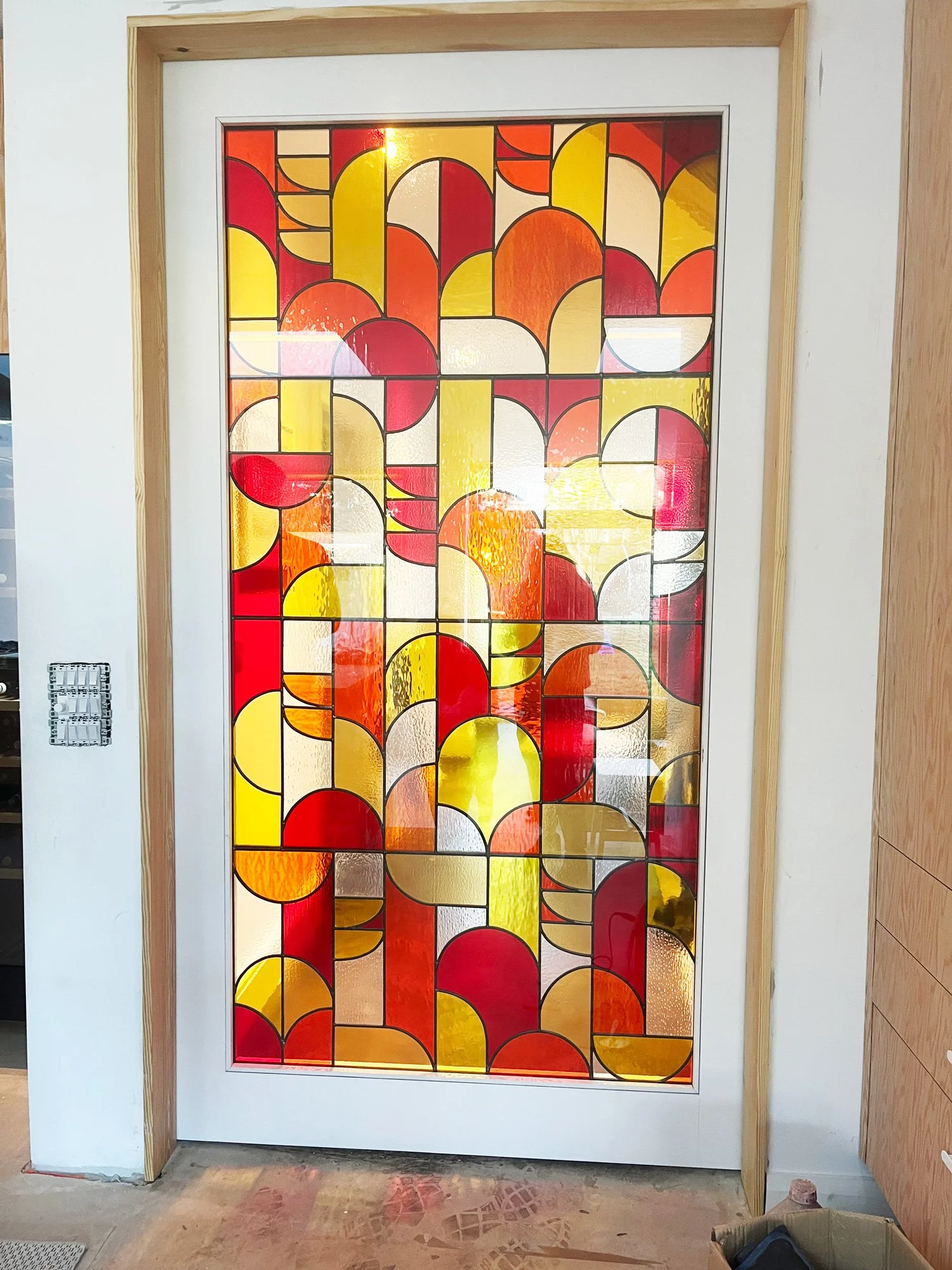Eirlume Studio Stained Glass Door Contemporary