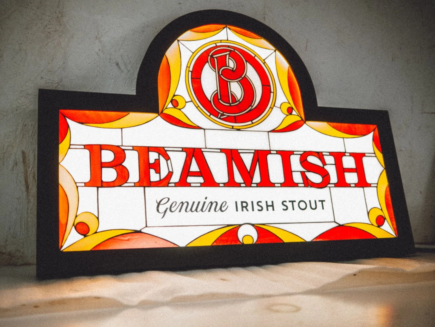 Beamish Stout Stained Glass Backlit Panel