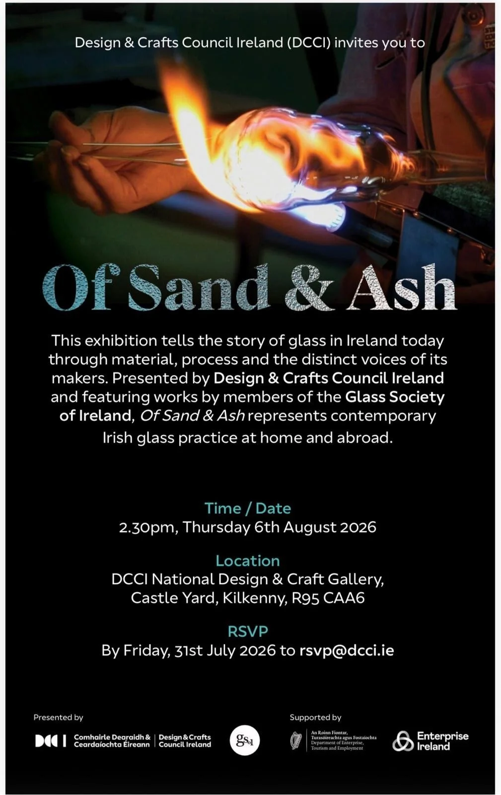 Of Sand And Ash Exhibition Flyer