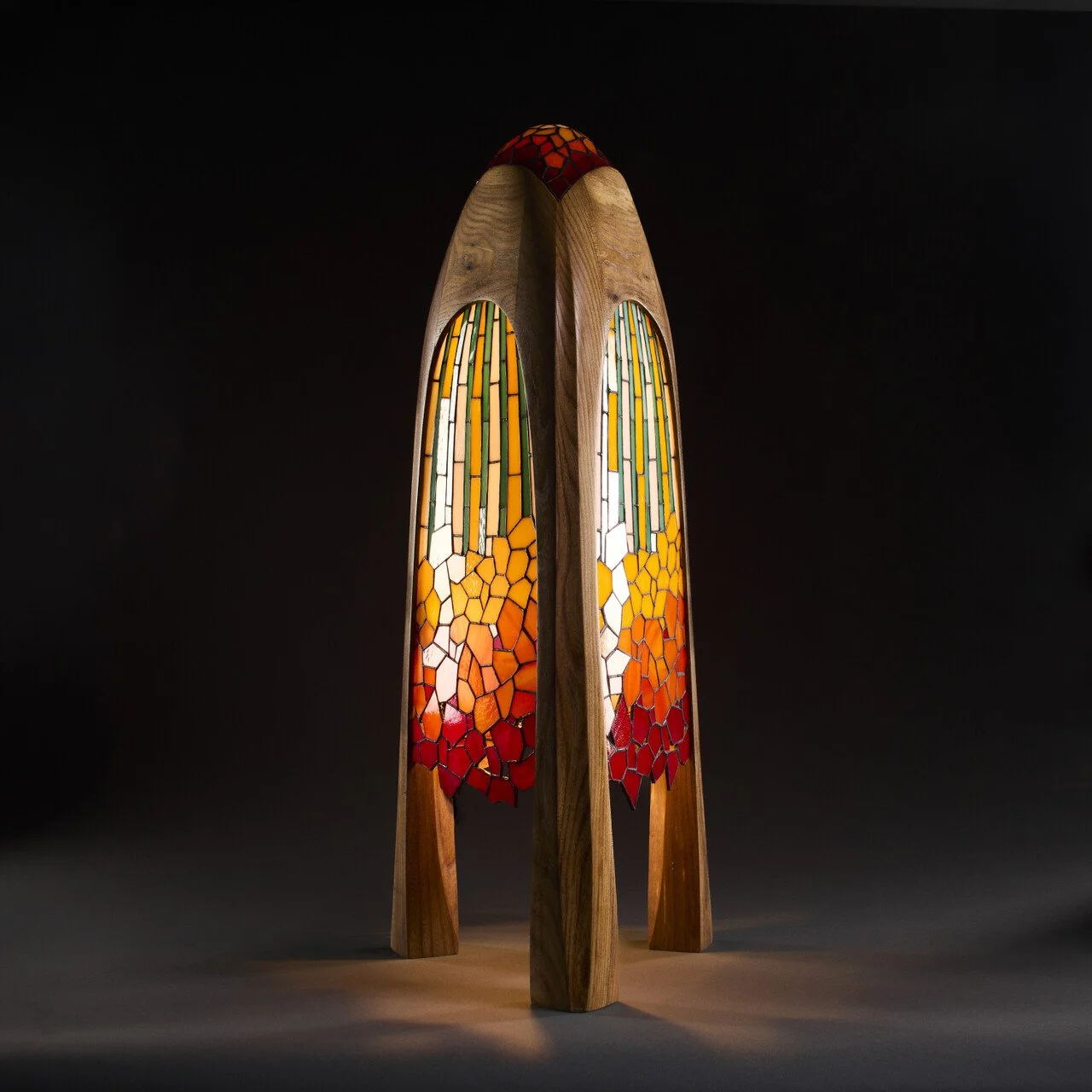 Eirlume Studio Stained Glass Lamp Of Sand and Ash Exhibition