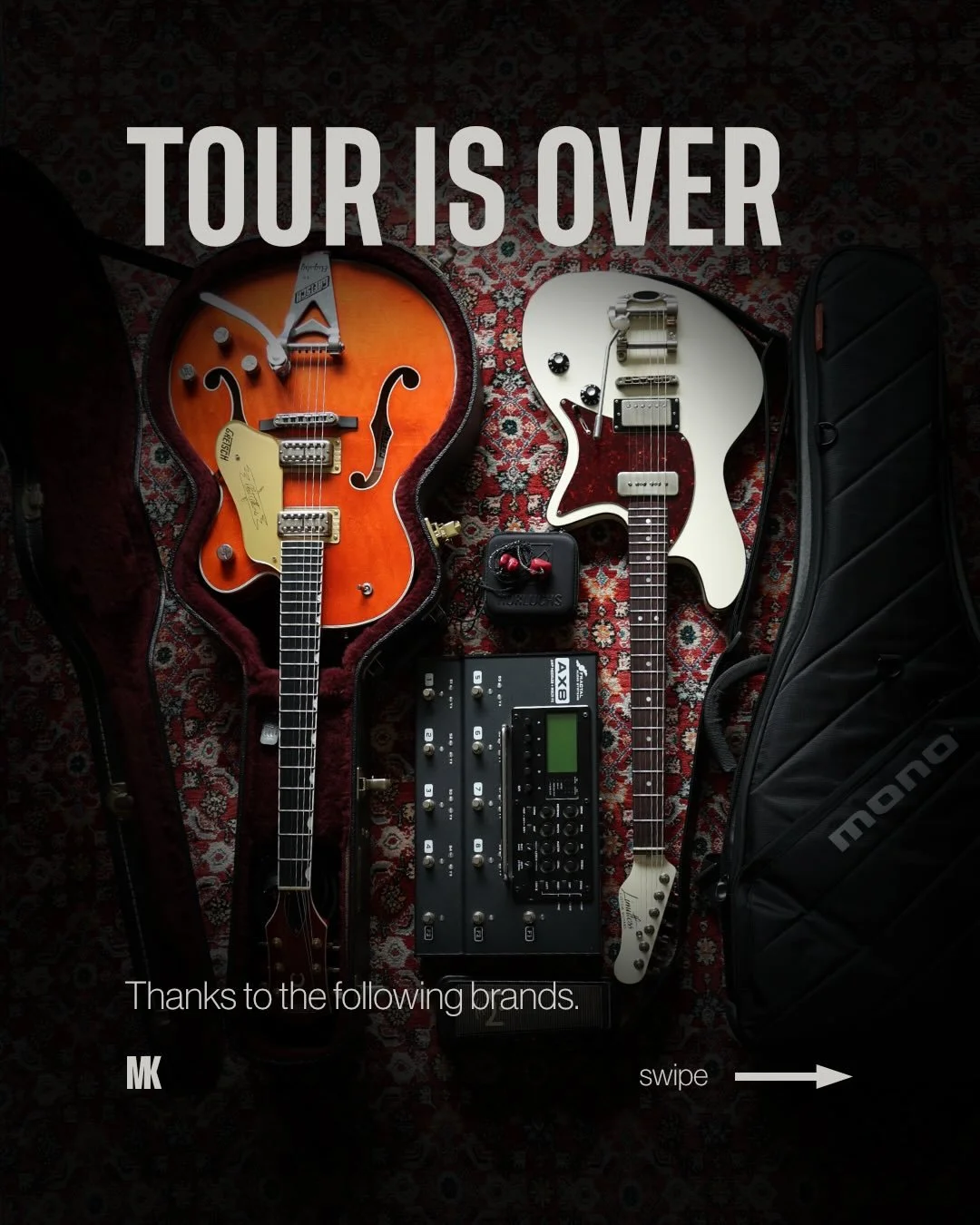 Black Celebration Tour 2026 &mdash; done. 🖤

9 shows. Thousands of people.
And gear that never let me down.

Huge thanks to:

🎸 @limitless_custom_guitars 
🎸 @gretschguitars 
🥋 @richterstraps 
👂 @hoerluchs_unlimited 

See you on the next tour. 🤘