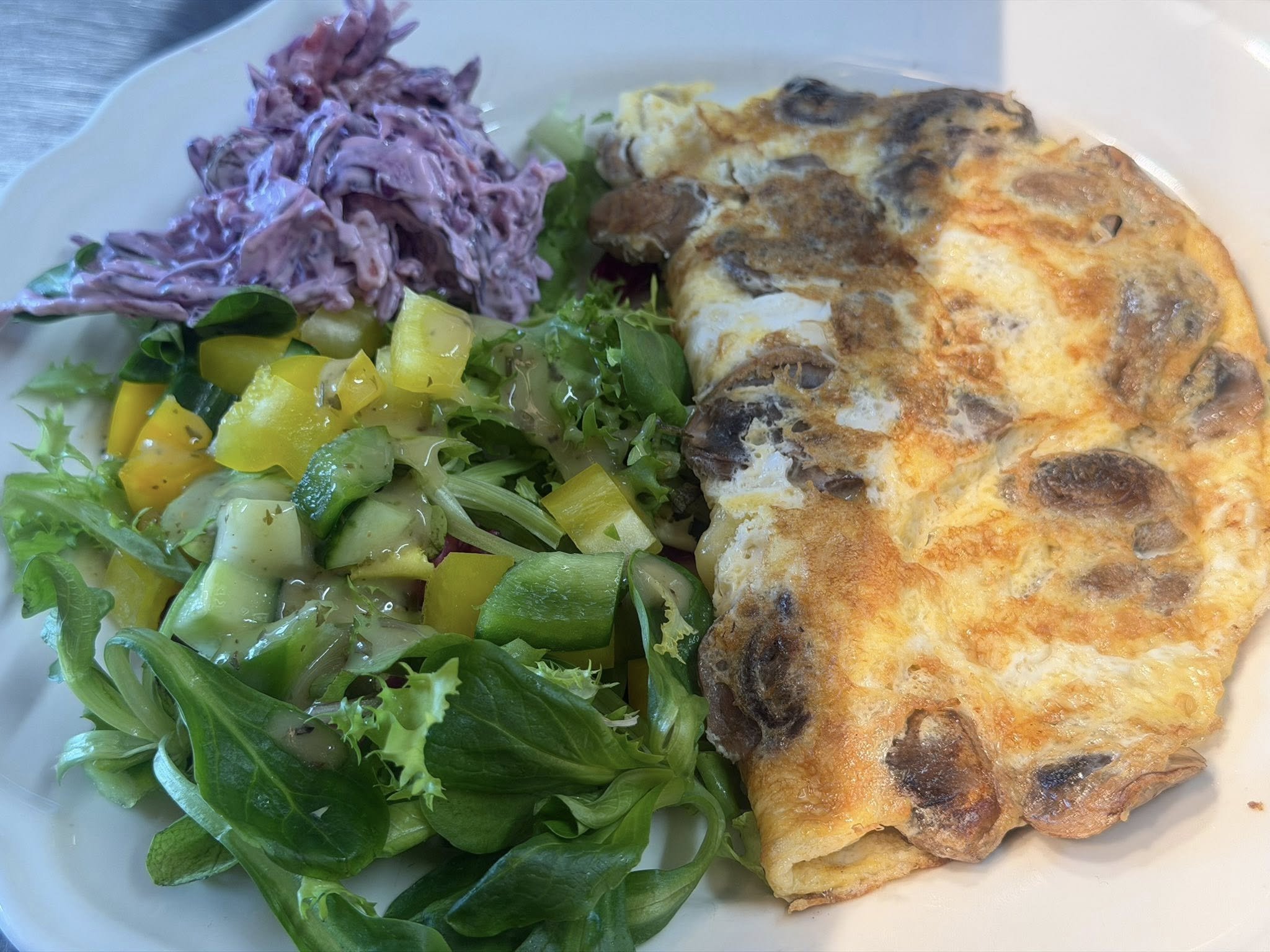 Mushroom Omelette with Salad and Coleslaw.jpg