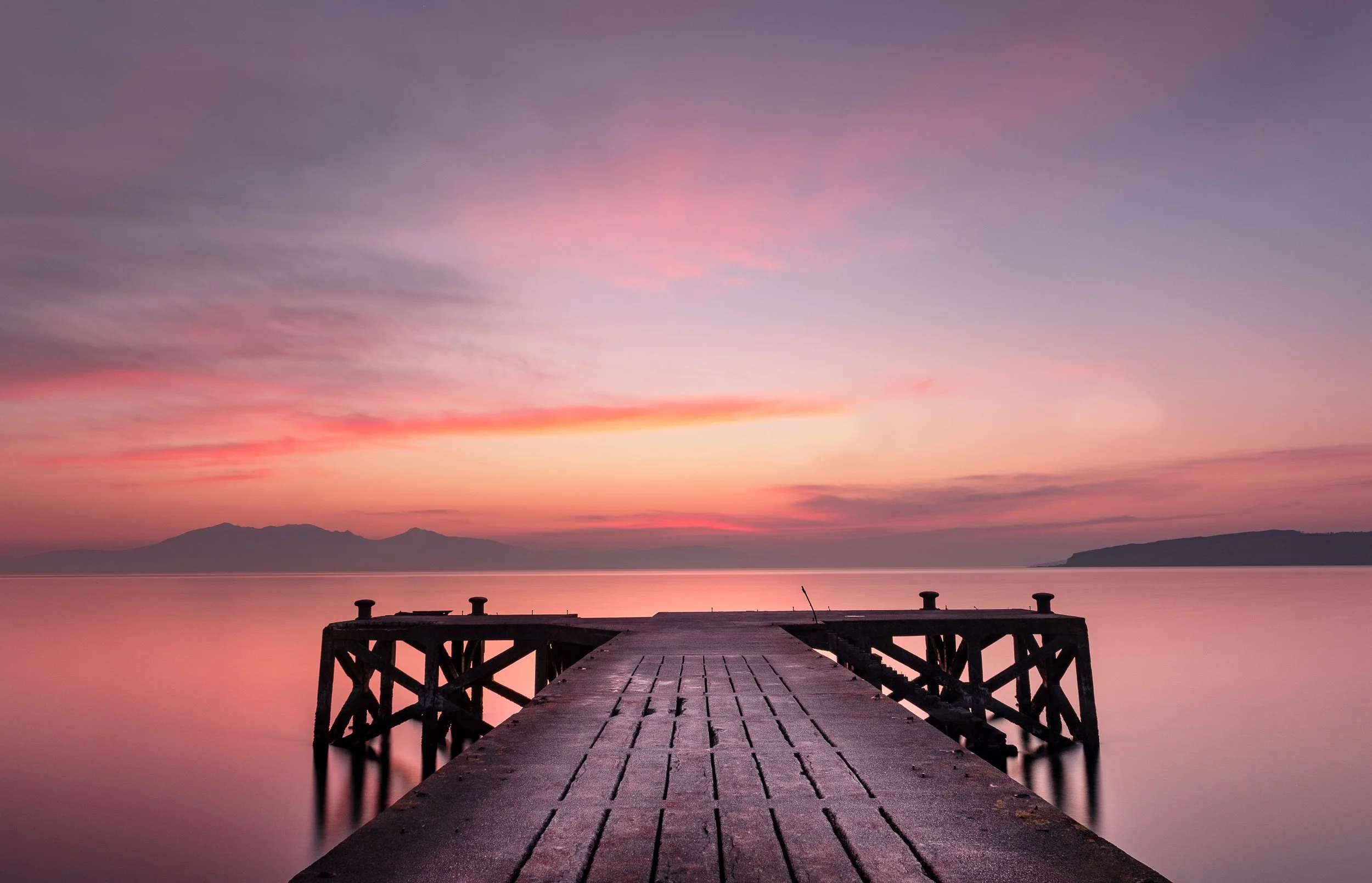 Portencross pier sunset