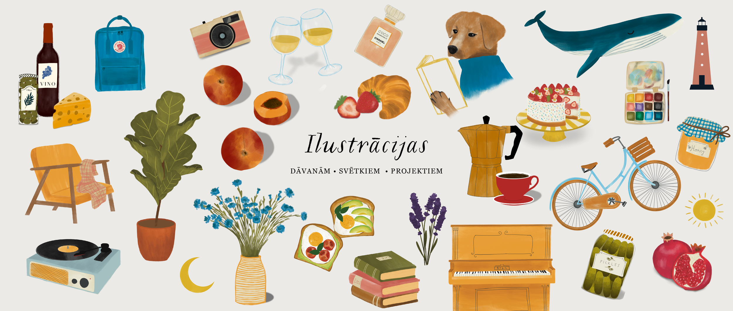 Personalizētas ilustrācijas, svētku dāvanas, zīmēts portrets, unikāla ideja