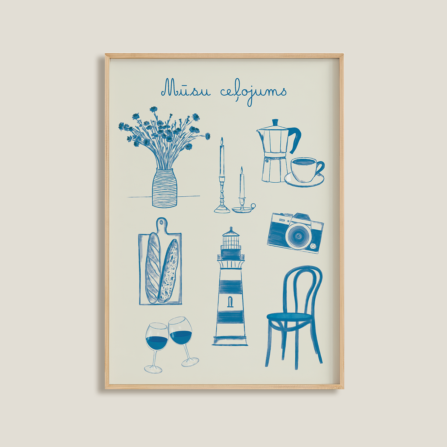 Personalizēta ilustrācija Mīļākās lietas skice 70 eur