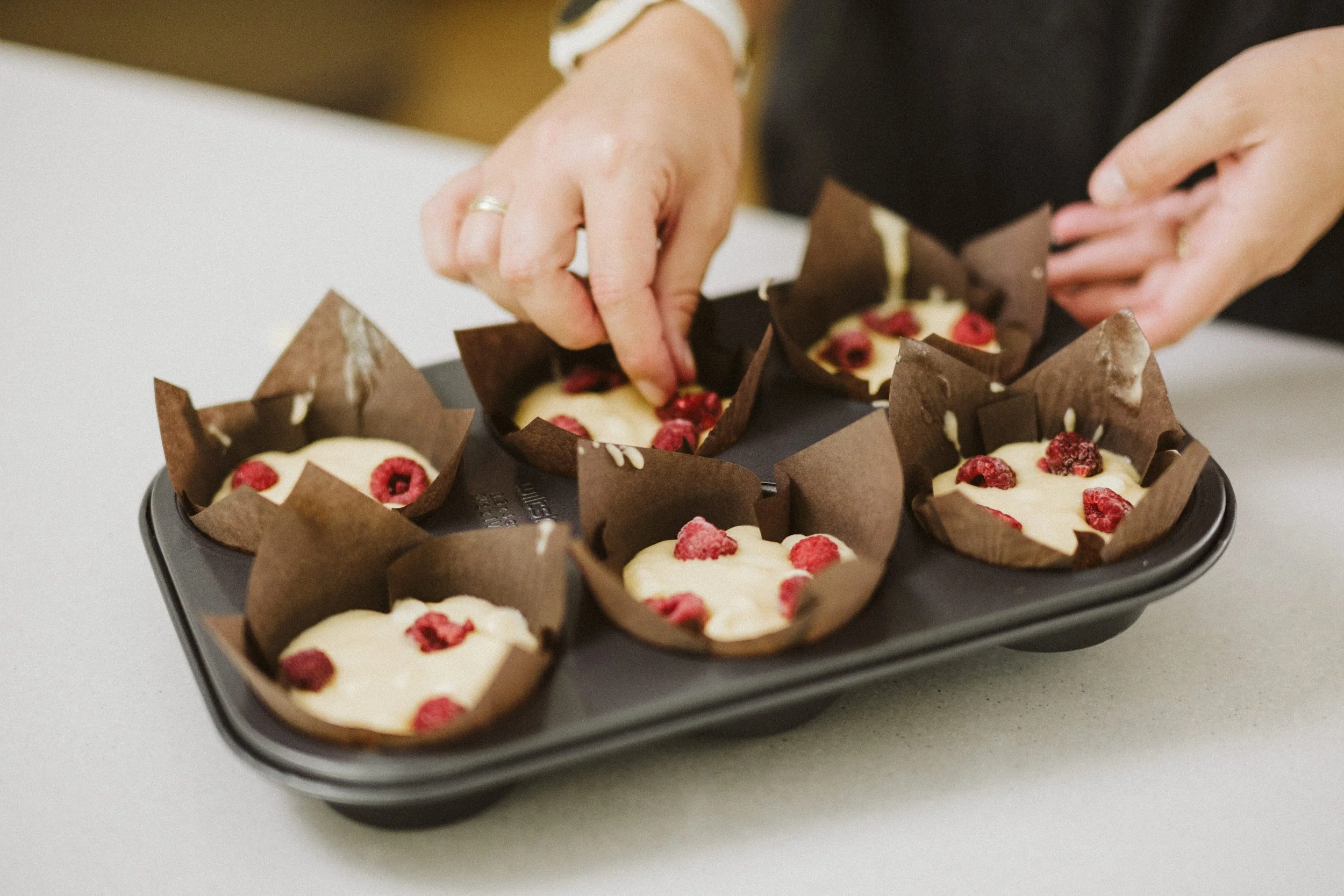 Making raspberry muffins perth and joondalup