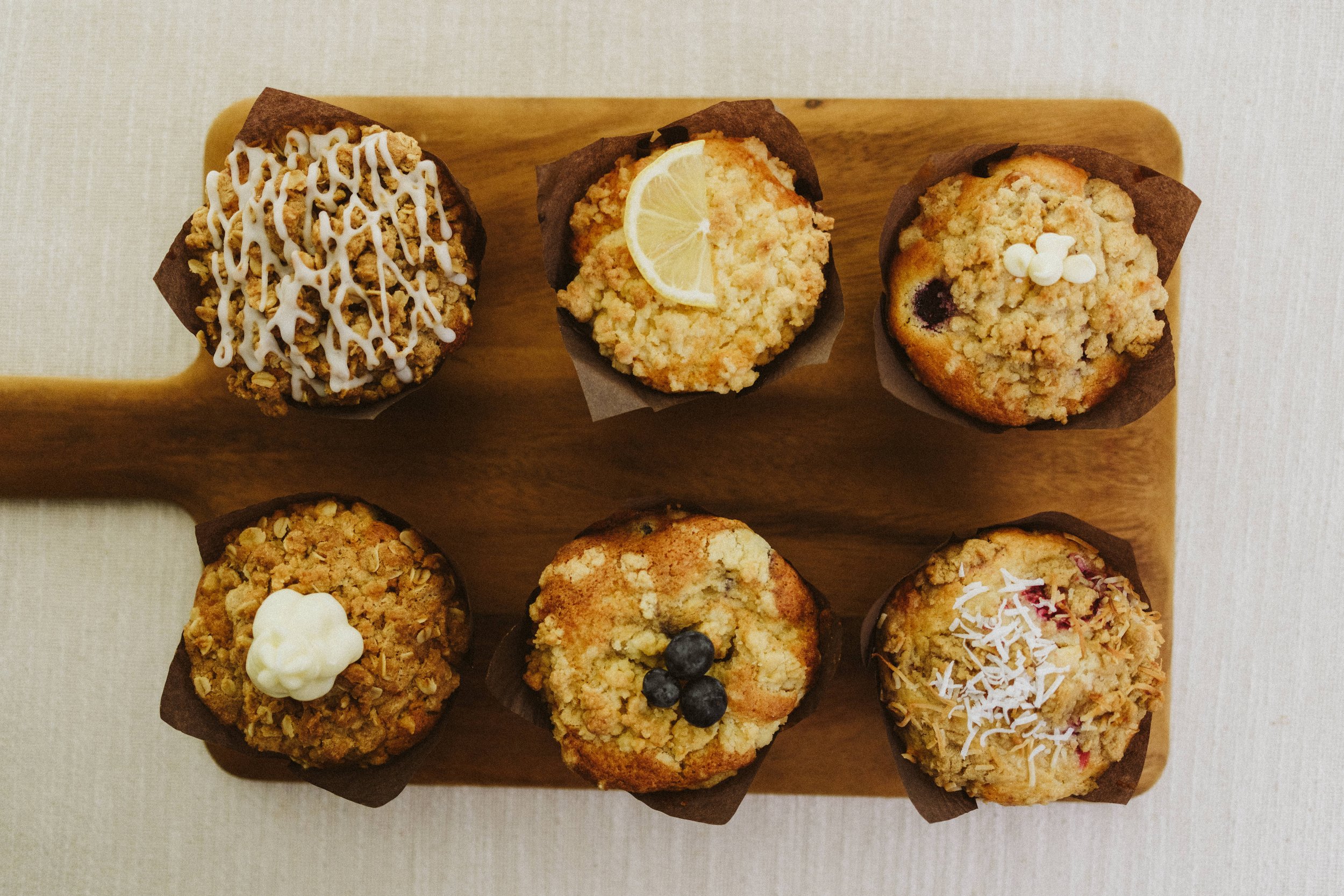 Muffins on a chopping board perth and joondalup