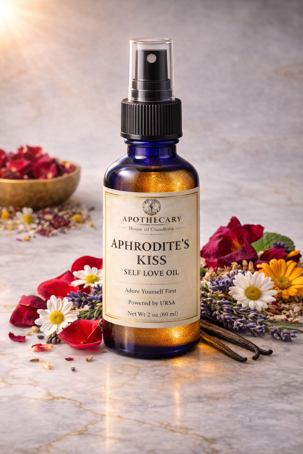 Aphrodite’s Kiss Self Love Oil Radiant Glow. Soft Attraction.