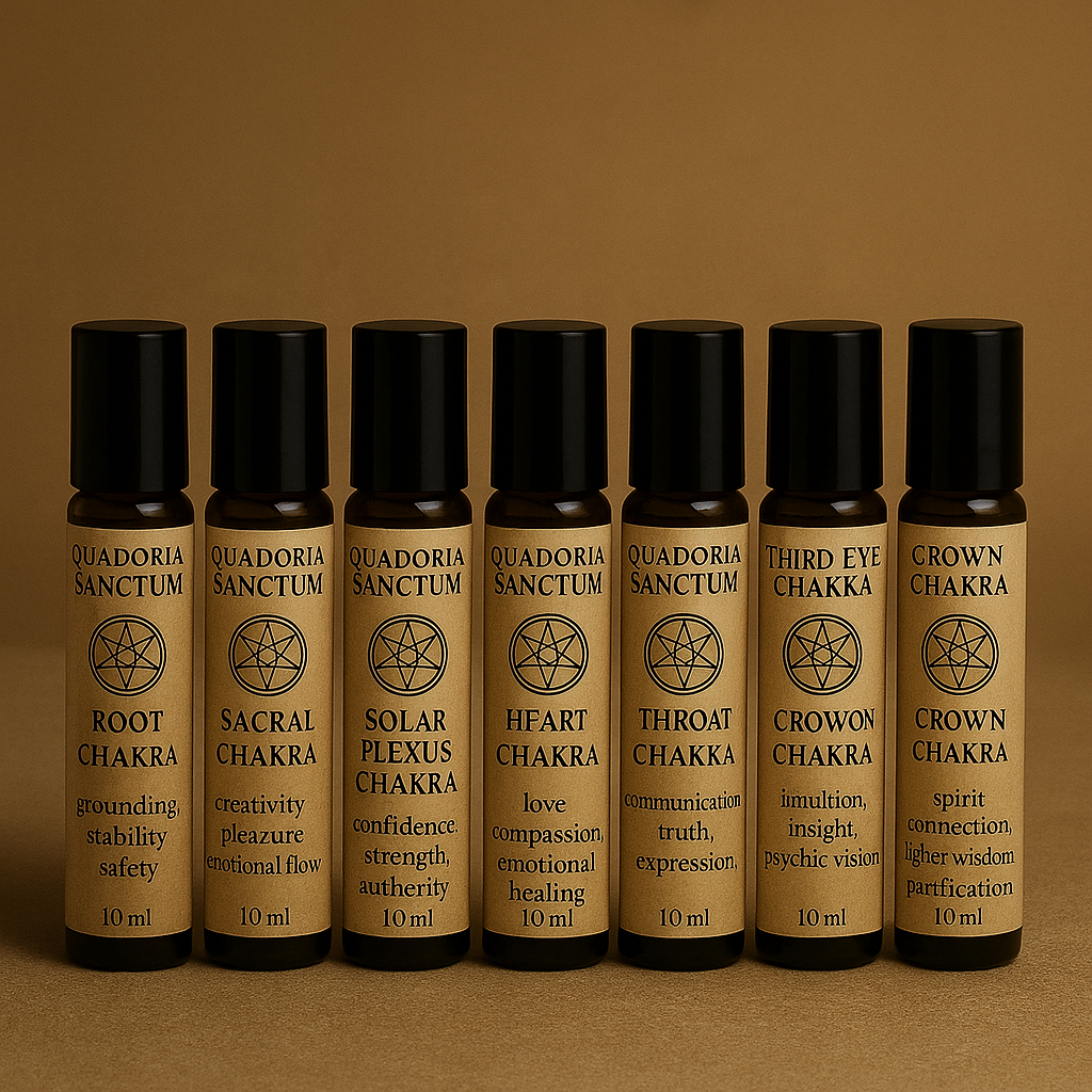 Quadoria Sanctum Chakra Balancing Oil Collection