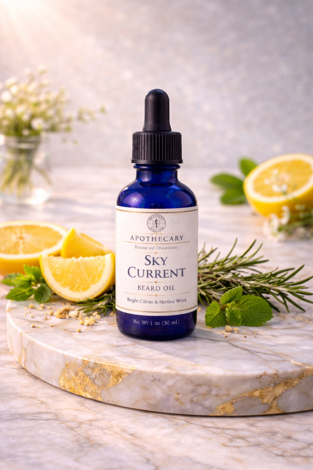 Sky Current Beard Oil Lifted Clarity. Clean Control