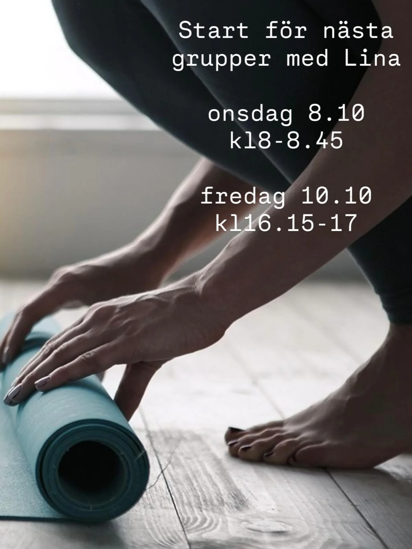 N&auml;sta varv med Pilates startar 8.10 och 10.10. H&ouml;r av dig om du vill vara med. Onsdagar 8.-8.45 och fredagar 16.15-17.00. 60&euro;/grupp (5ggr)