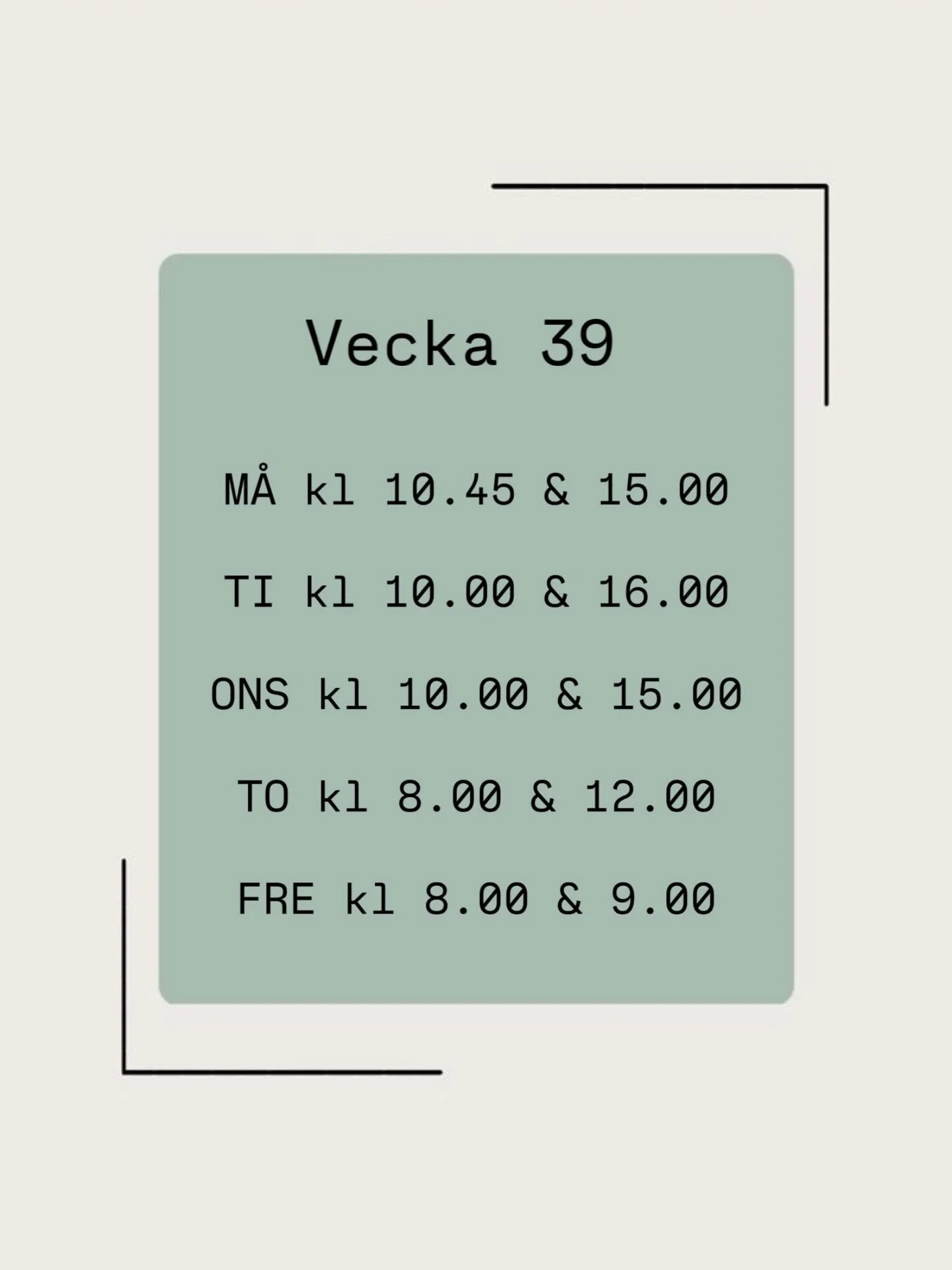 Lediga tider vecka 39! Ring 019-2782995 f&ouml;r att boka eller boka via v&aring;ra hemsidor!