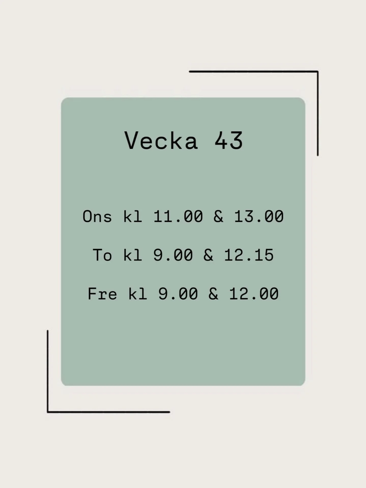 Lediga tider vecka 43! Ring 019-2782995 eller boka via v&aring;ra hemsidor