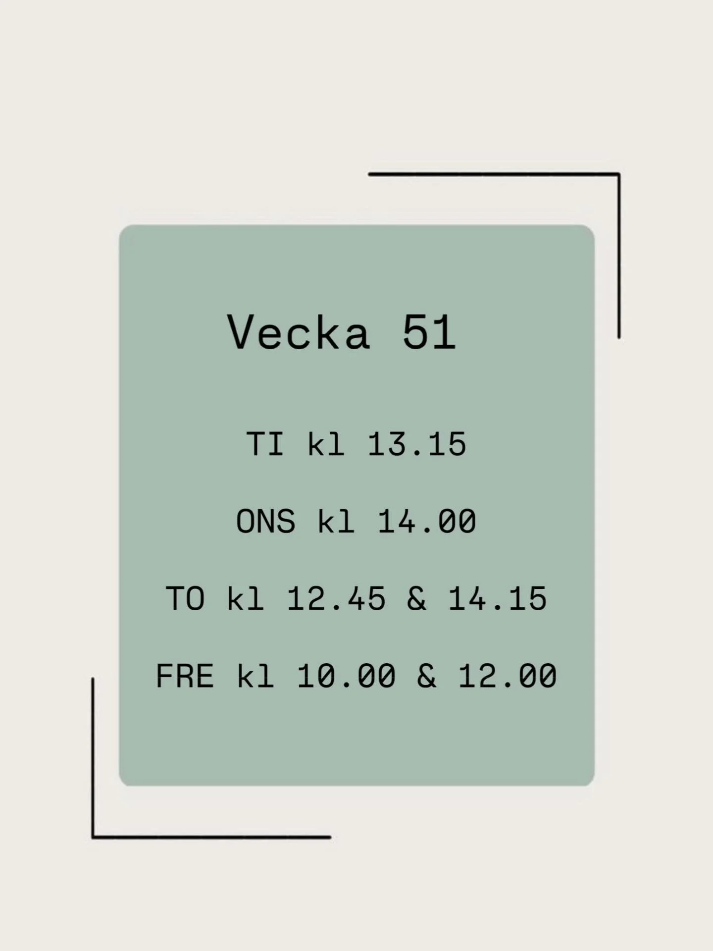 Lediga tider vecka 51! Ring 019-2782995 f&ouml;r att boka, eller boka via v&aring;r hemsida