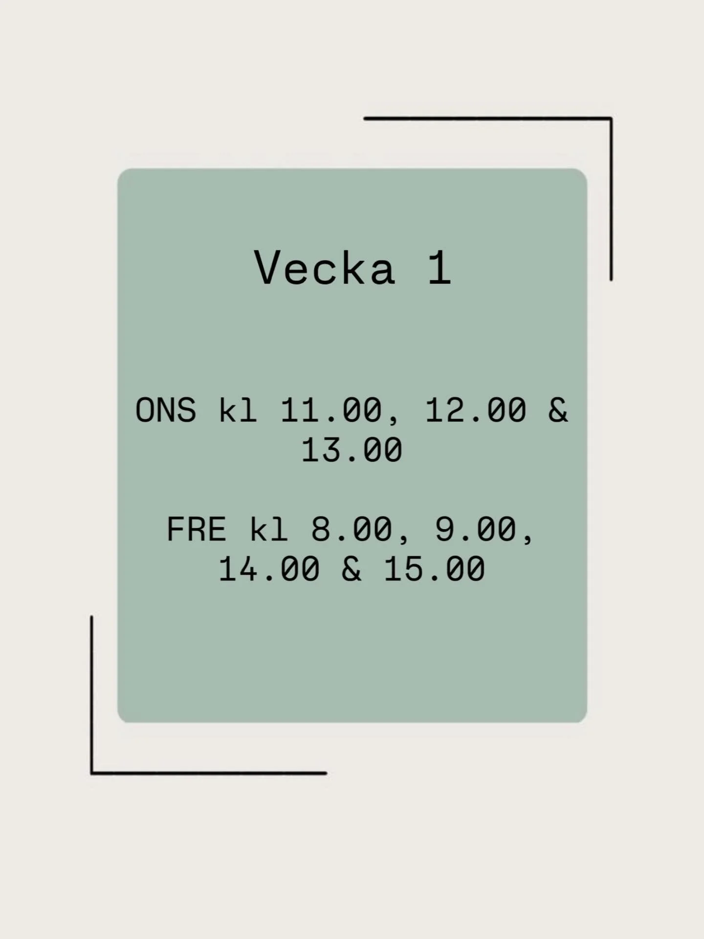 Lediga tider vecka 1! Ring 019-2782995 eller boka via v&aring;ra hemsidor.