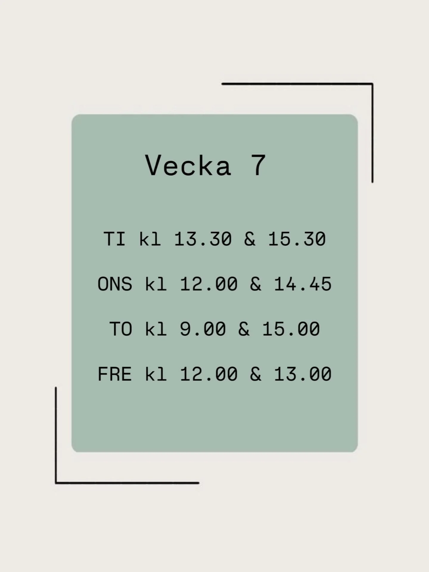Lediga tider vecka 7. Ring 019-2782995 f&ouml;r att boka eller boka via v&aring;ra hemsidor