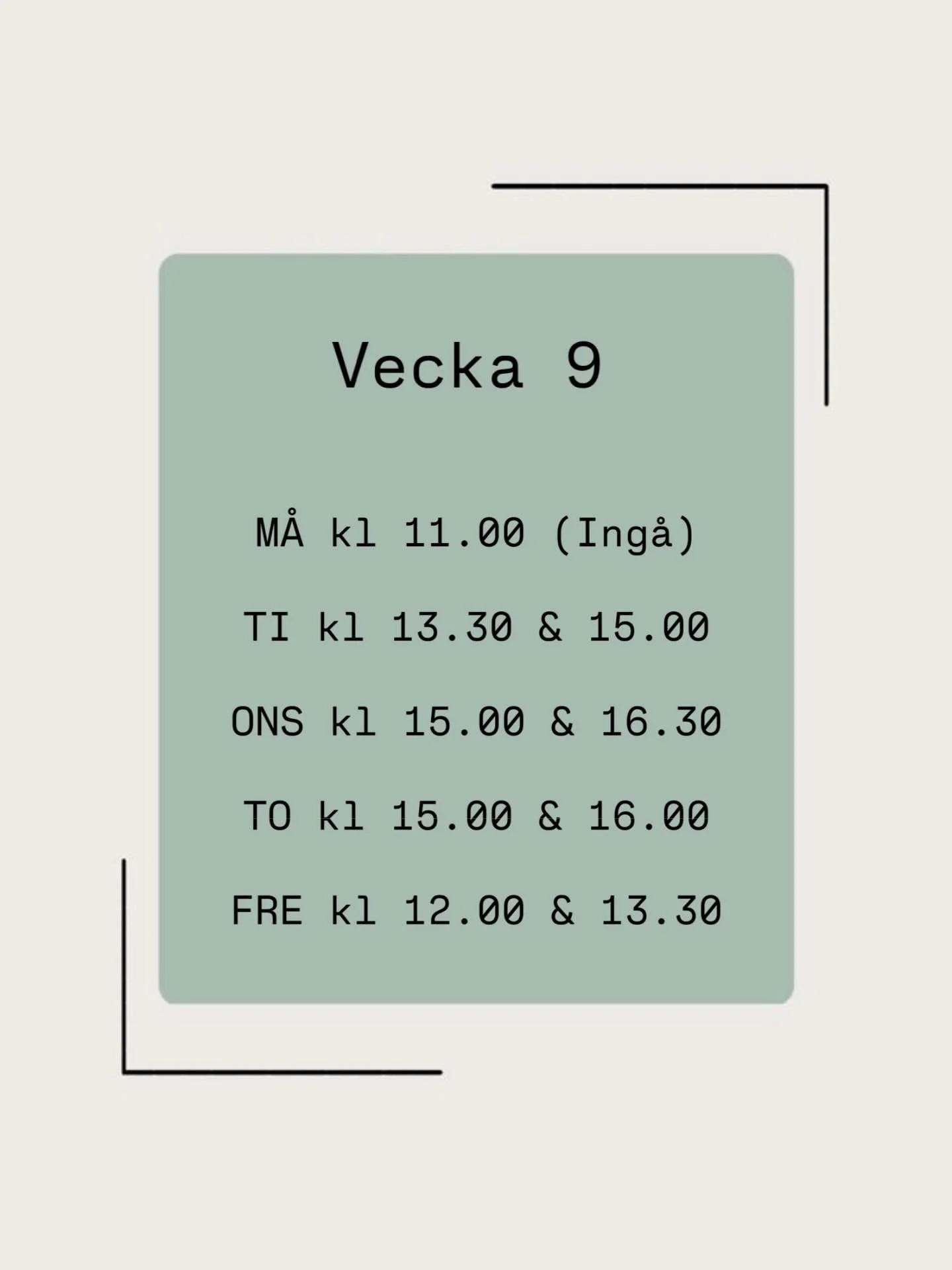 Lediga tider vecka 9! Ring 019-2782995 f&ouml;r att boka eller boka via v&aring;r hemsida