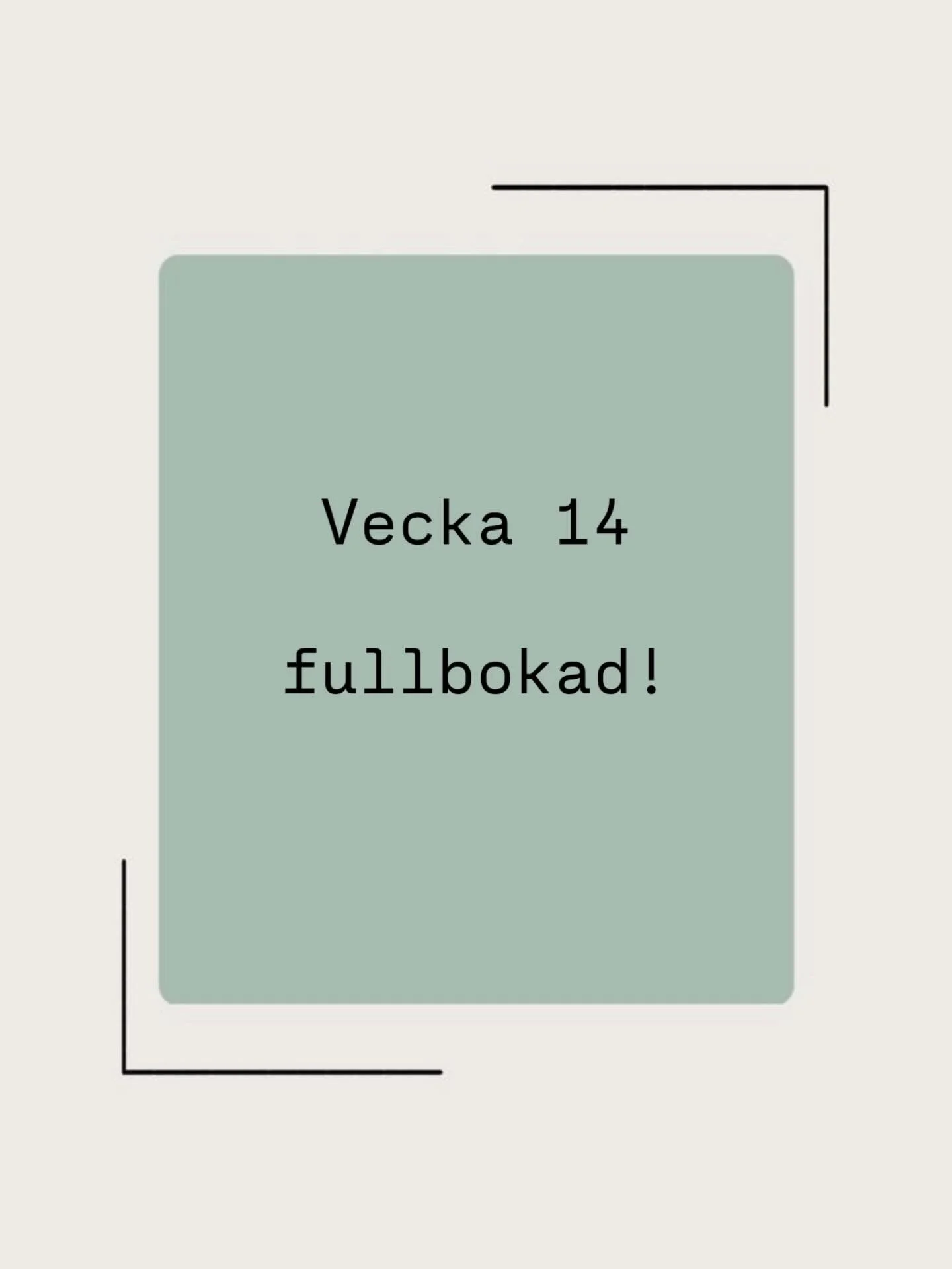 Vecka 14 &auml;r fullbokad, vid akut besv&auml;r ring 019-2782995