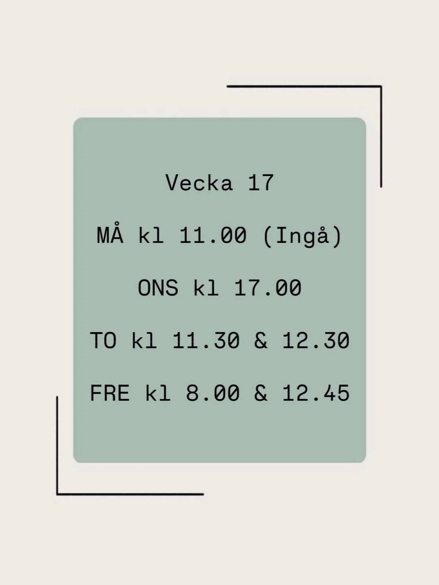 Lediga tider vecka 17, boka via 019-2782995 eller via v&aring;ra hemsidor