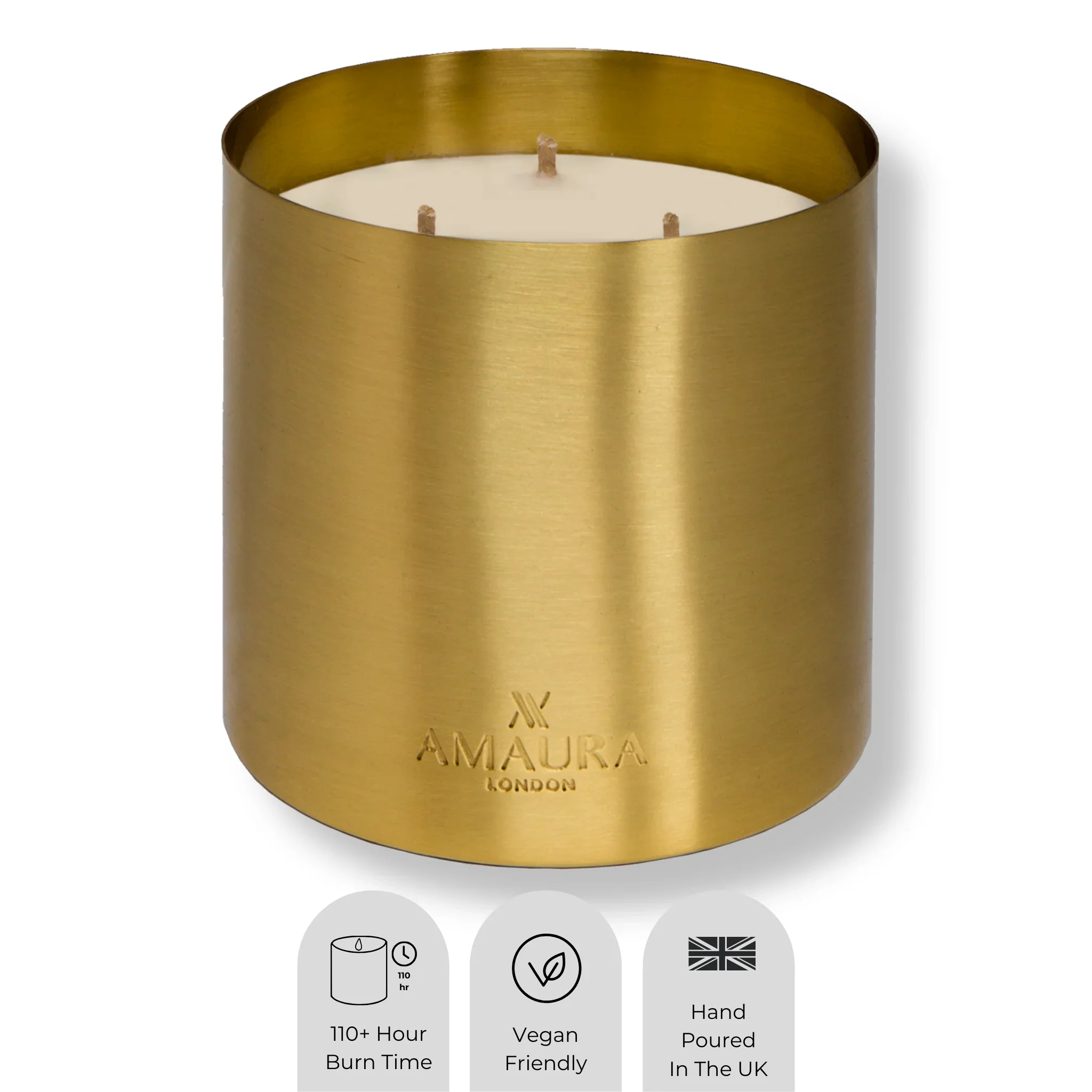 DeluxeSize3wickBrassCandleIgniteOud_GeraniumLuxuryCleanBurningCandleAmauraLondon.webp