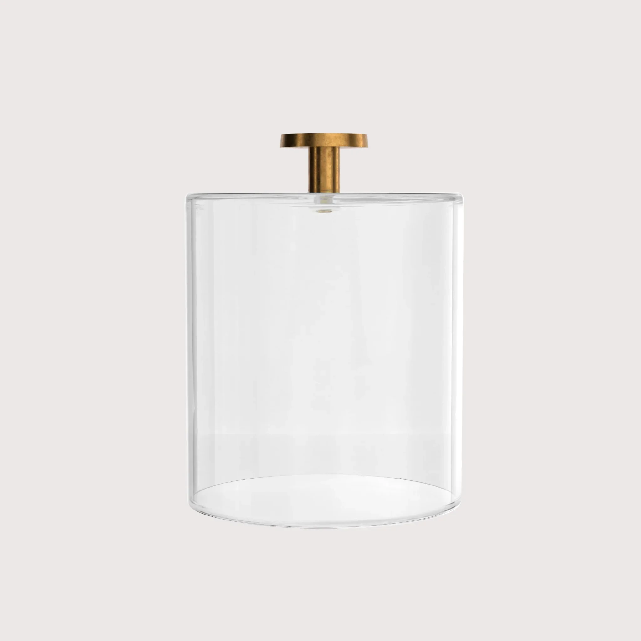 Amaura London  | Glass Candle Cloche | Brass Handle