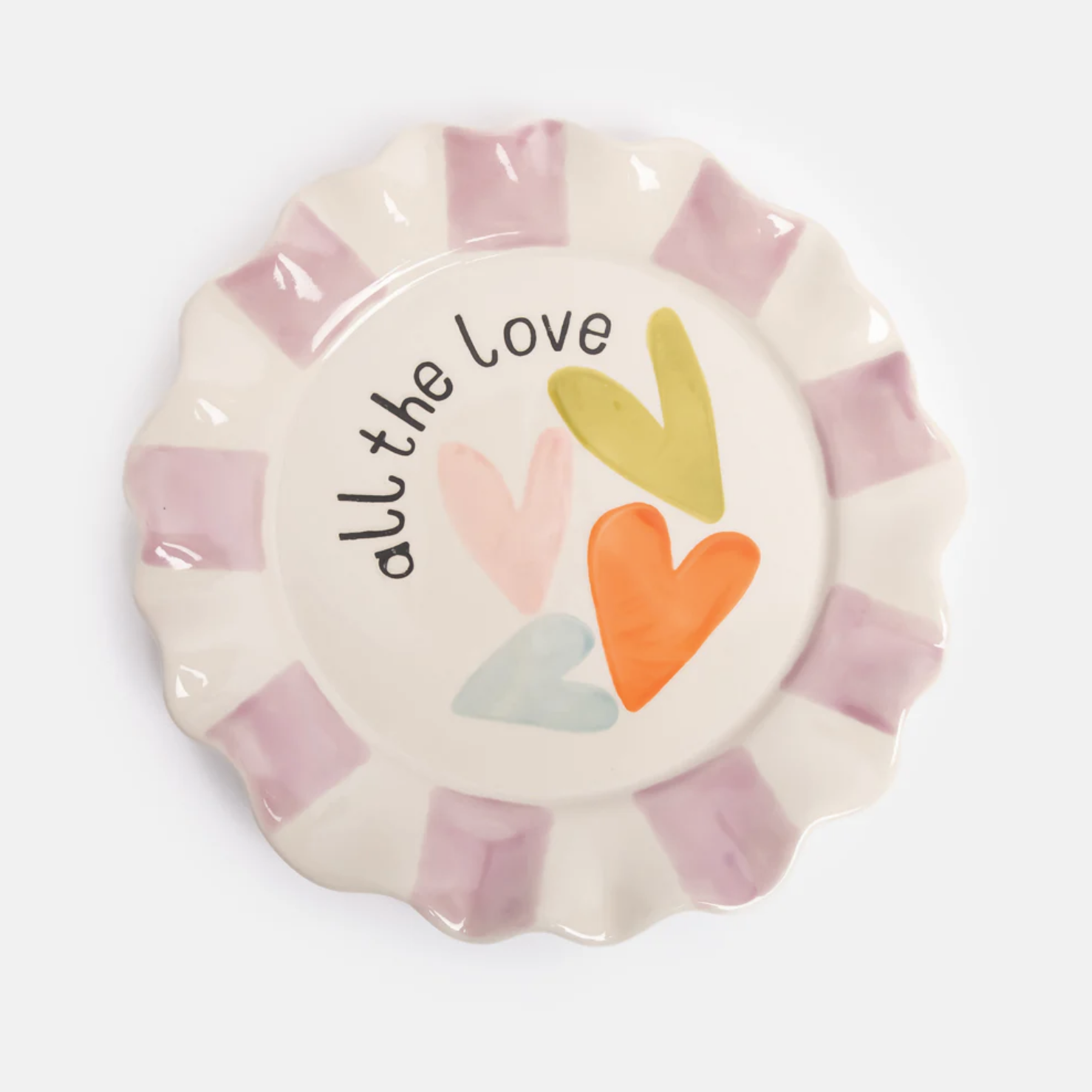 Caroline Gardner Hearts Plate