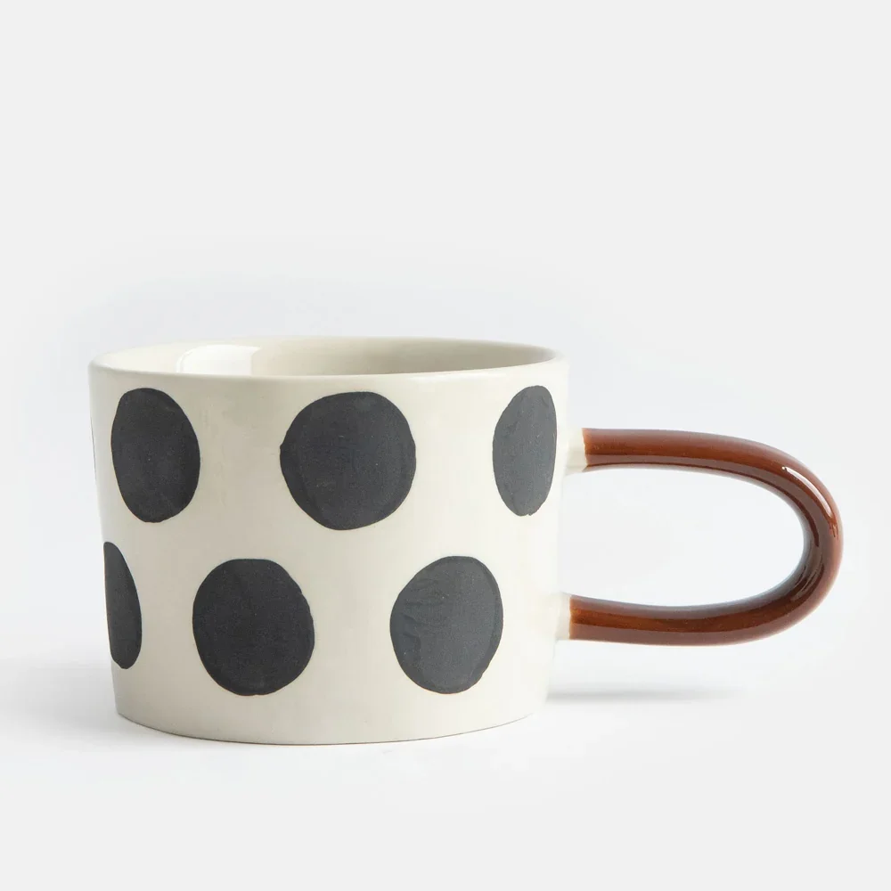 Caroline Gardner Mono Spots Ceramic Mug