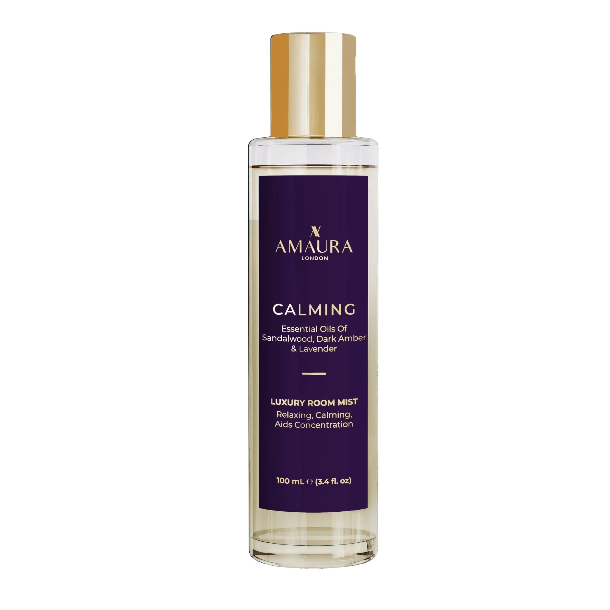 Amaura London | Calming – Luxury Room Mist | Sandalwood, Amber & Lavender