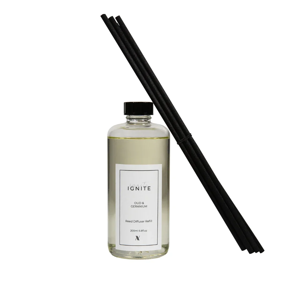 Amaura London | Ignite | Oud & Geranium | Diffuser Refill | 200ml