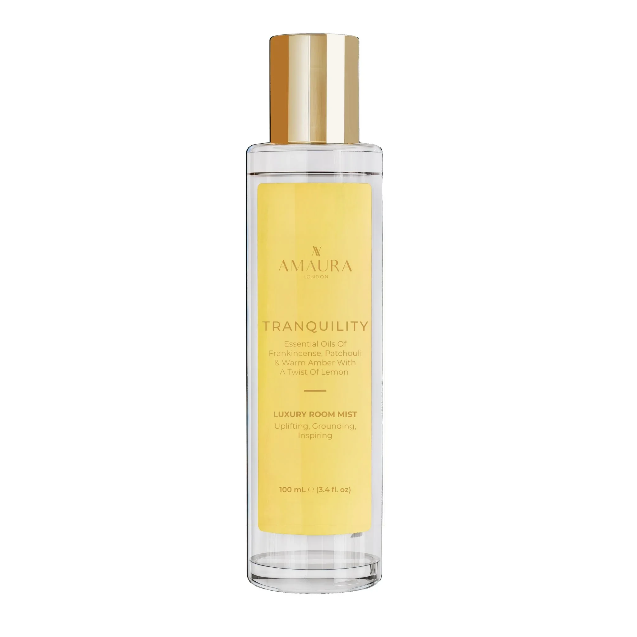 Amaura London | Tranquillity – Luxury Room Mist | Frankincense, Patchouli & Warm Amber with a Twist of Lemon