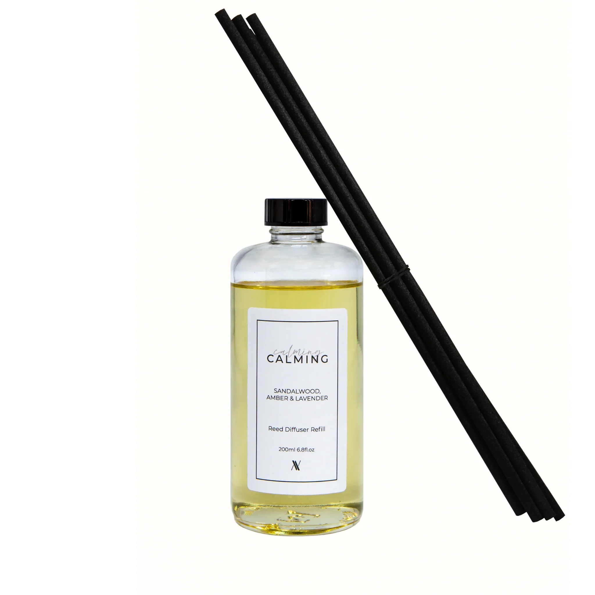 Amaura London | Calming | Sandalwood, Amber & Lavender Reed Diffuser Refill | 200ml