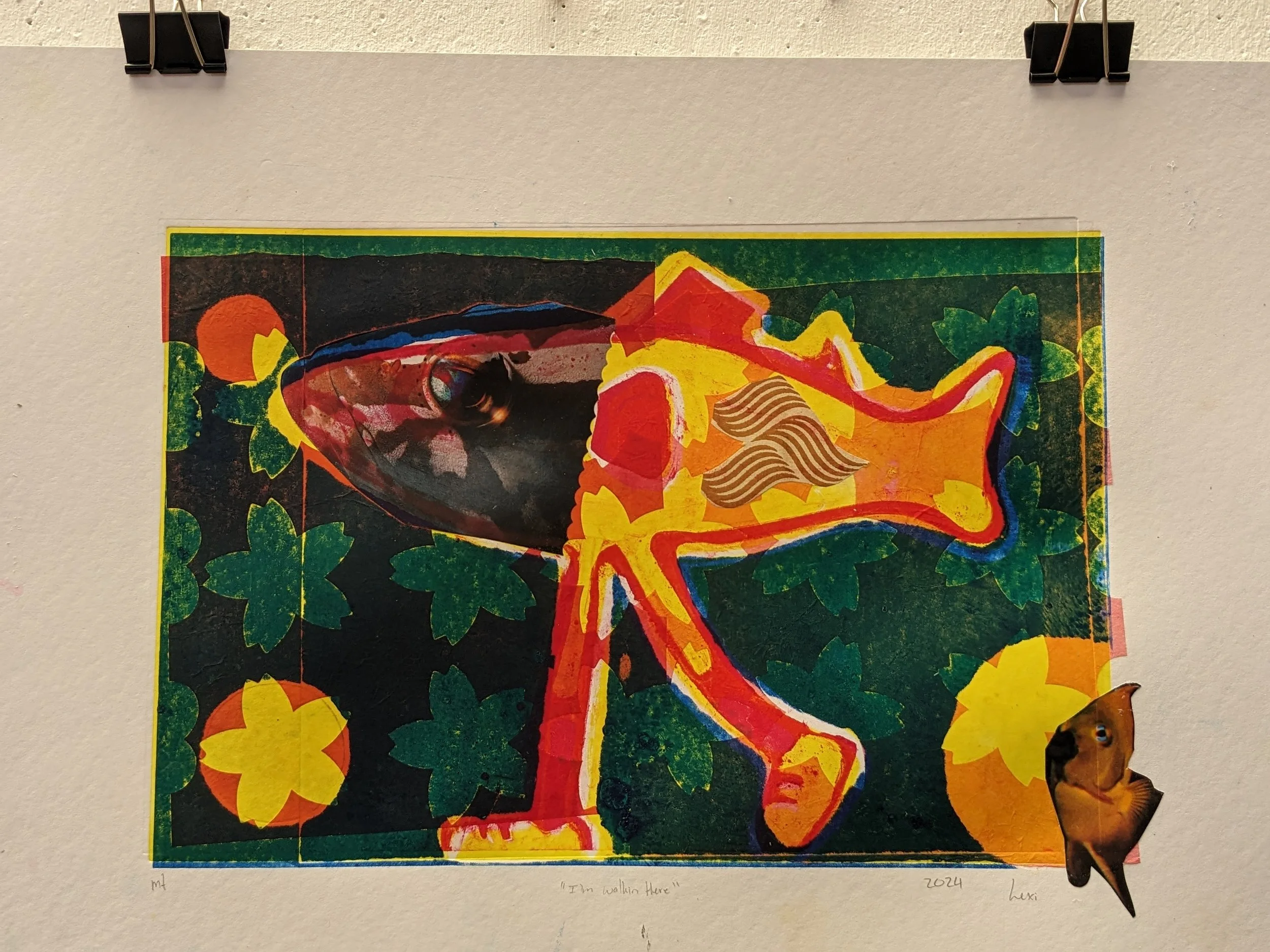 WALKING FISH
2024
mix media monotype