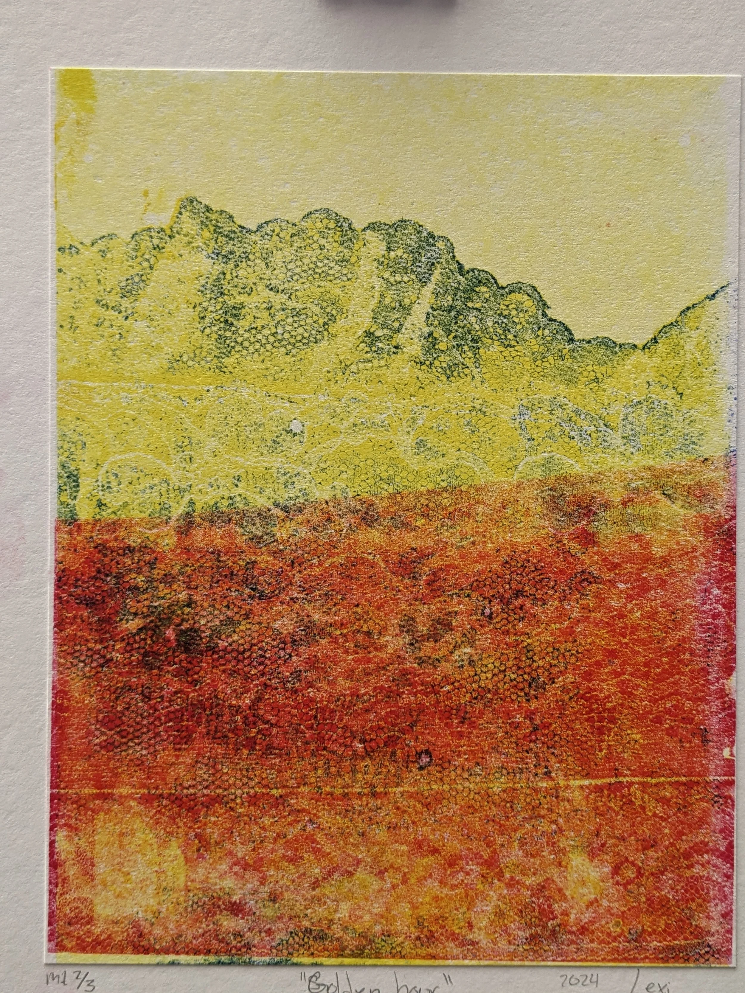 GOLDEN HOUR
2024
pochoir monotype