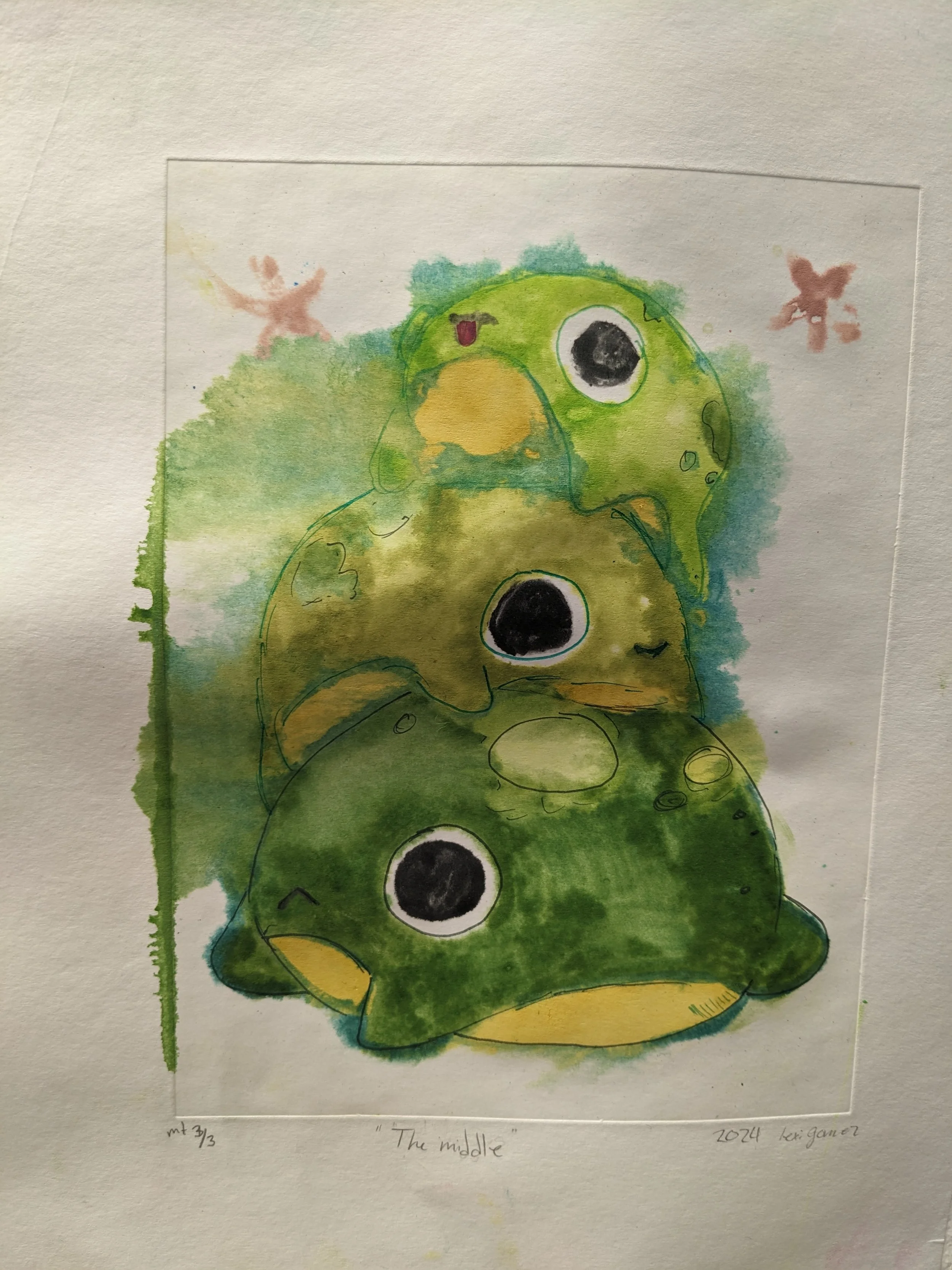 THE MIDDLE
2024
watercolor monotype