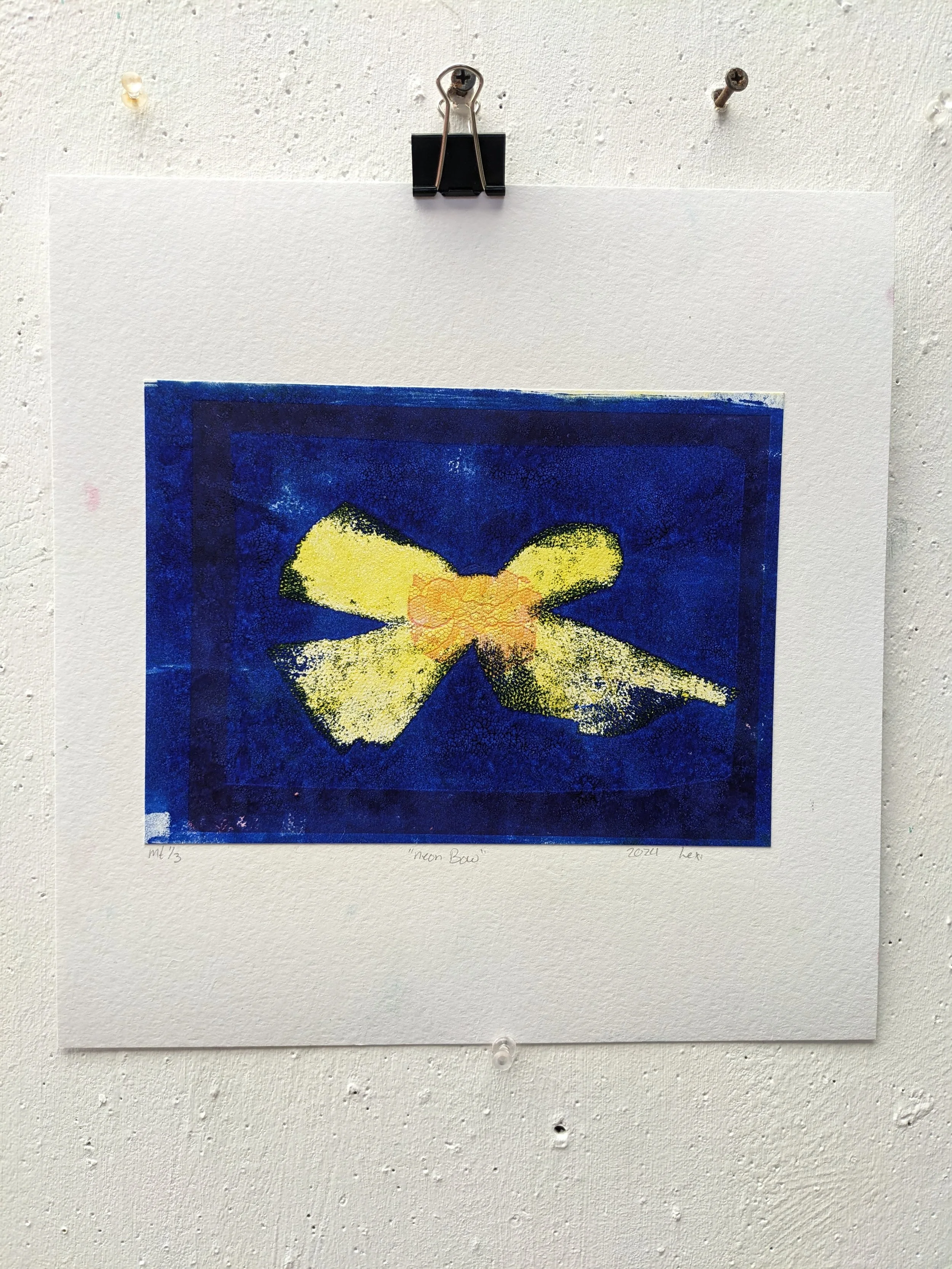 YELLOW BOW
2024
pochoir monotype
