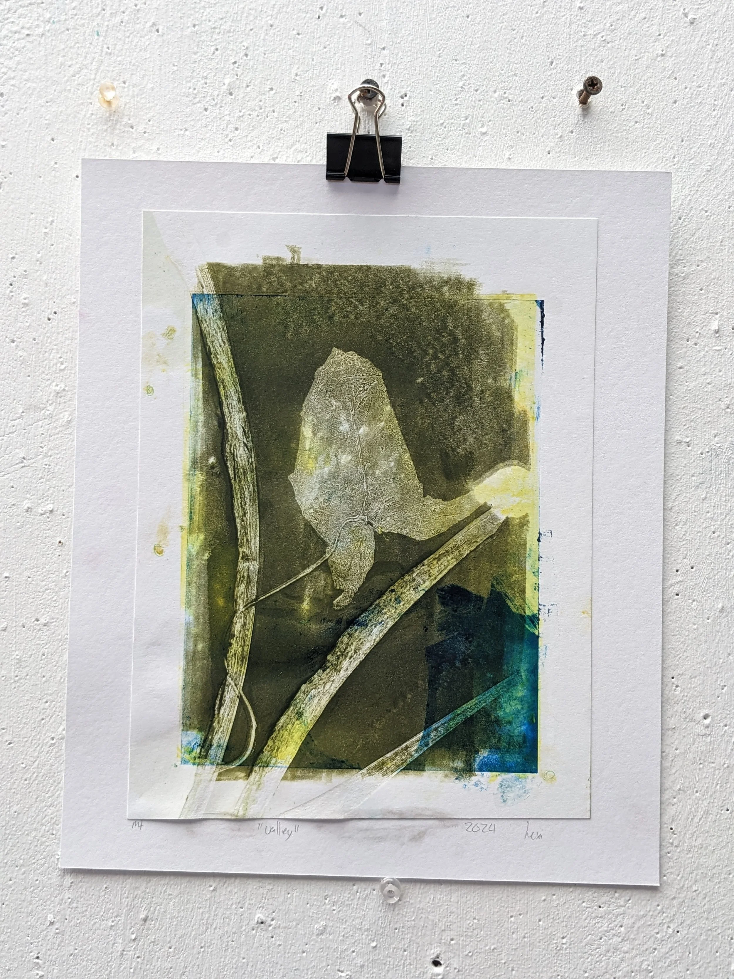 SMASHED LEAVES
2024
pochoir monotype