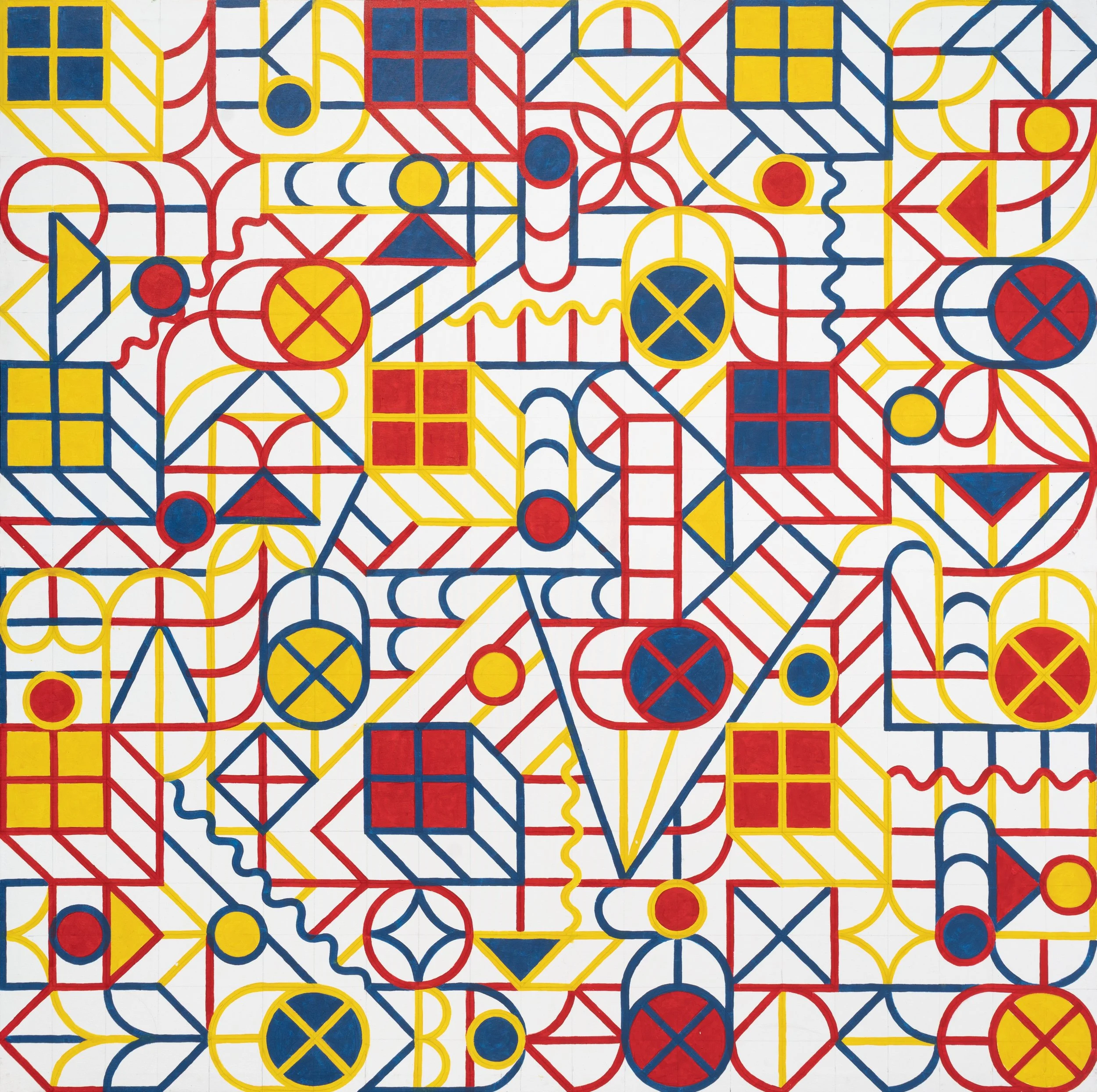 B.A.A.R. 3, 2017, Mixta sobre tela, 195 x 195 cm