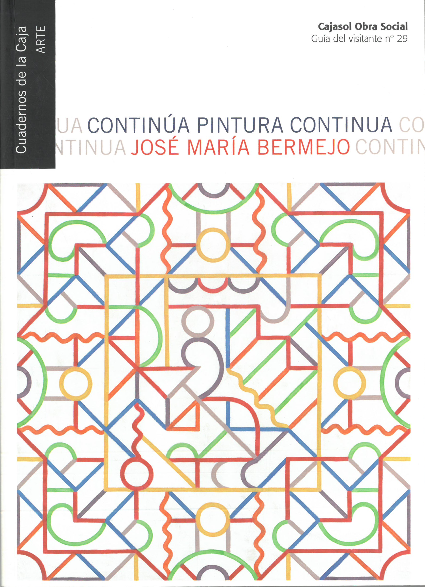 Portada de un libro con un dibujo abstracto de líneas de diferentes colores y formas geométricas.