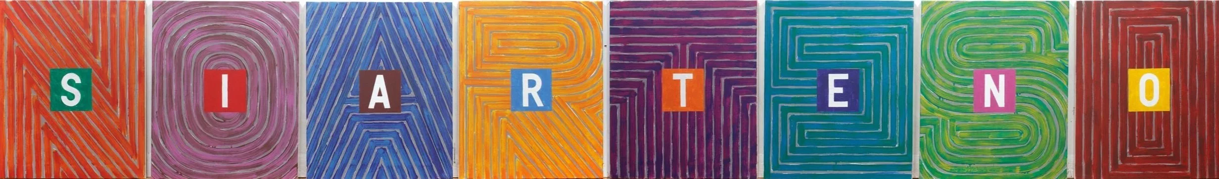 No arte si si arte no, 2001, Acrílico sobre tela, 8 unidades, 55 x 45 cm, c.u.