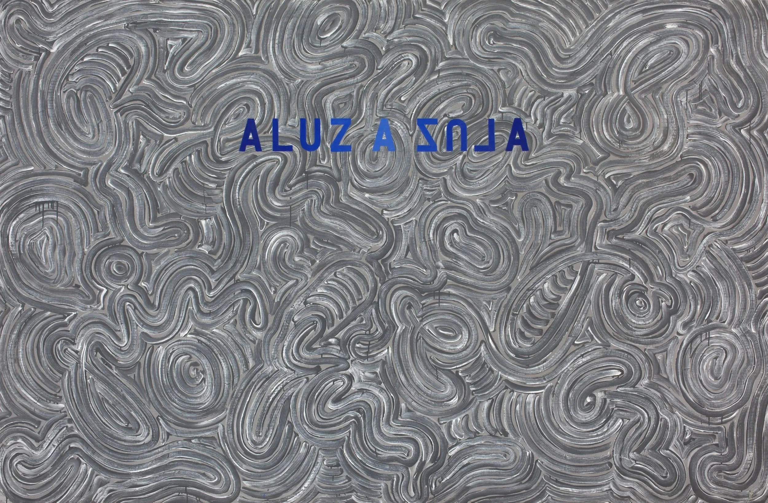 ALUZAZULA, 2004, Mixta sobre tela, 160 x 240 cm