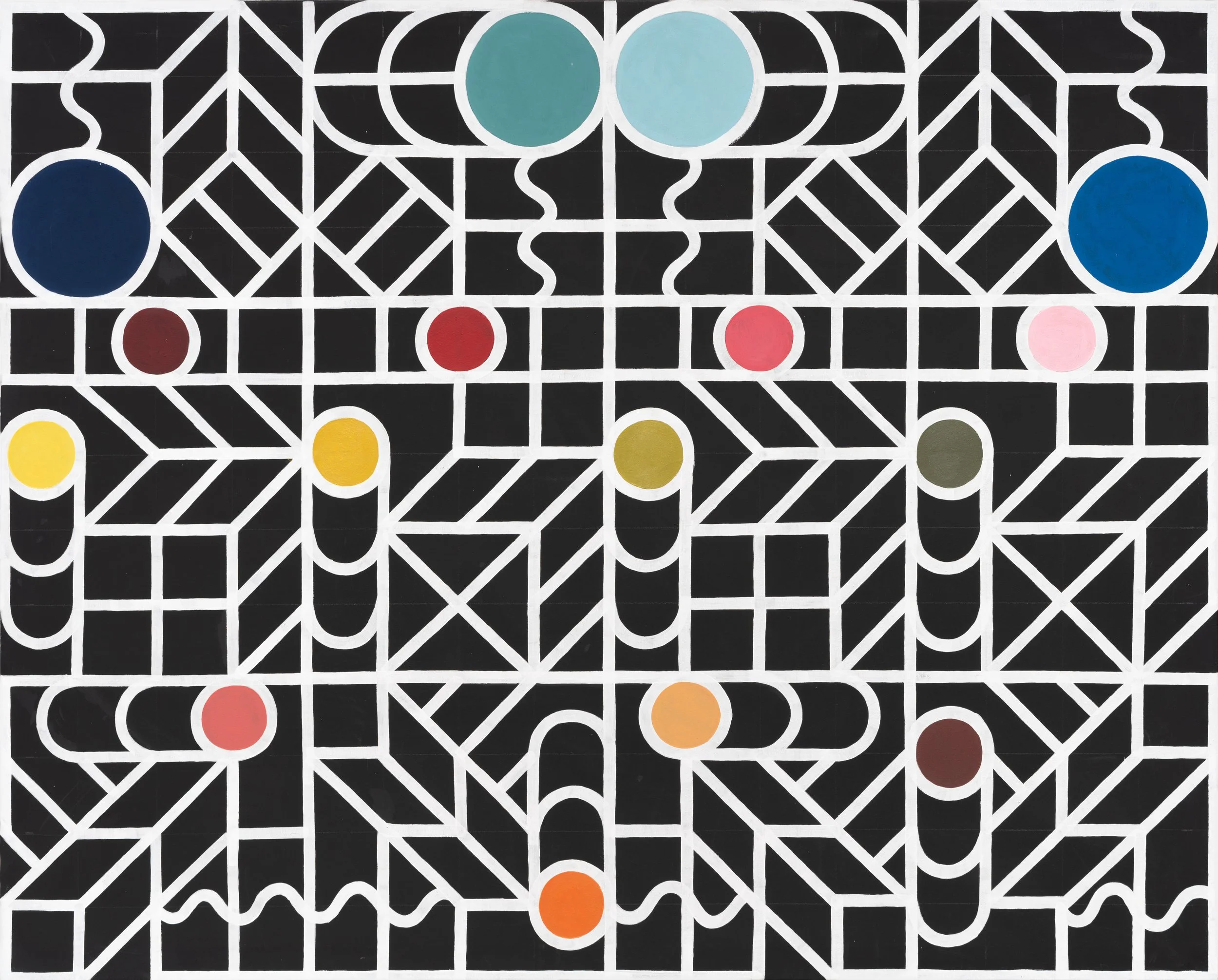 N.B.C.C. 4554, 2015, Mixta sobre tela, 130 x 162 cm