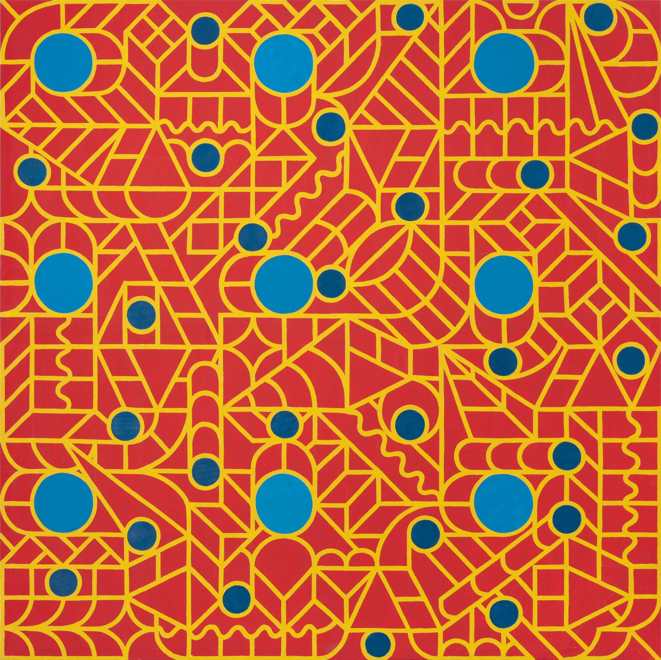 R.A.A.M.7, 2018, Mixta sobre tela, 195 x 195 cm