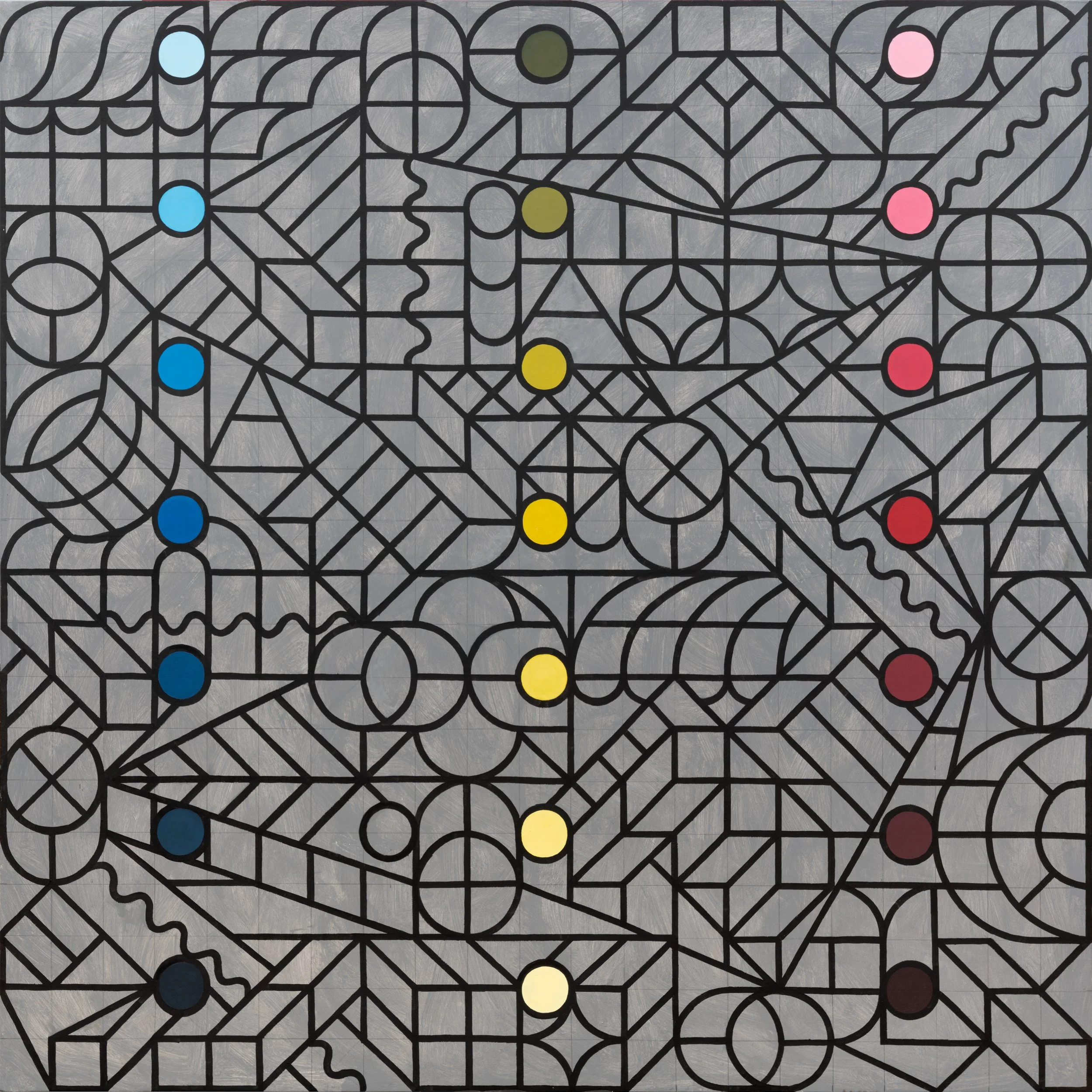 G.N.C.C.4, 2017, Mixta sobre tela, 195 x 195 cm