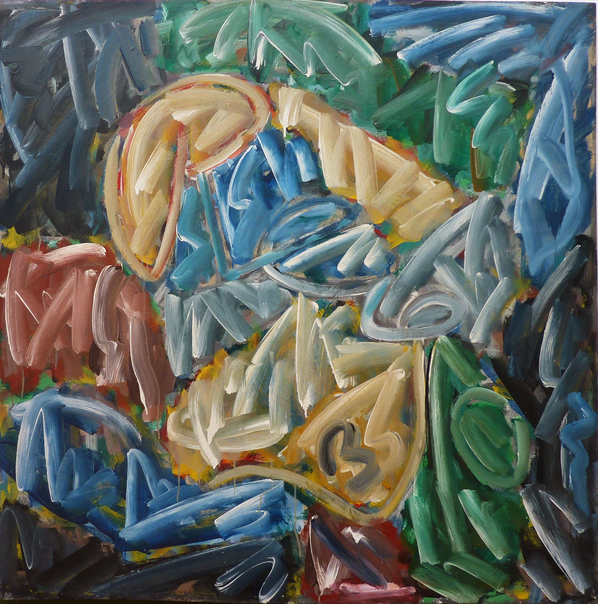 Sin título, 1981, Mixta sobre tela, 130 x 130 cm