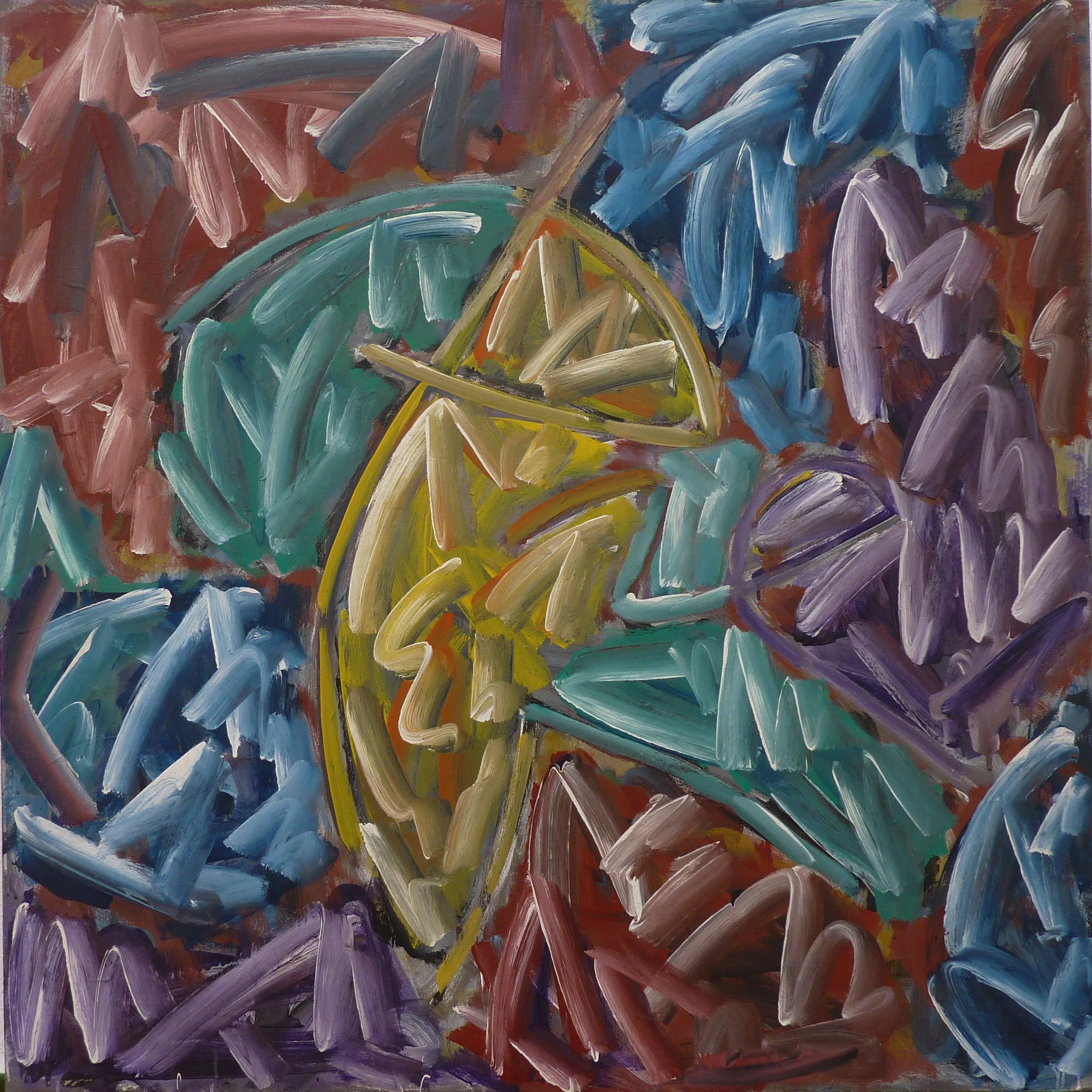 Sin título, 1981, Mixta sobre tela, 130 x 130 cm