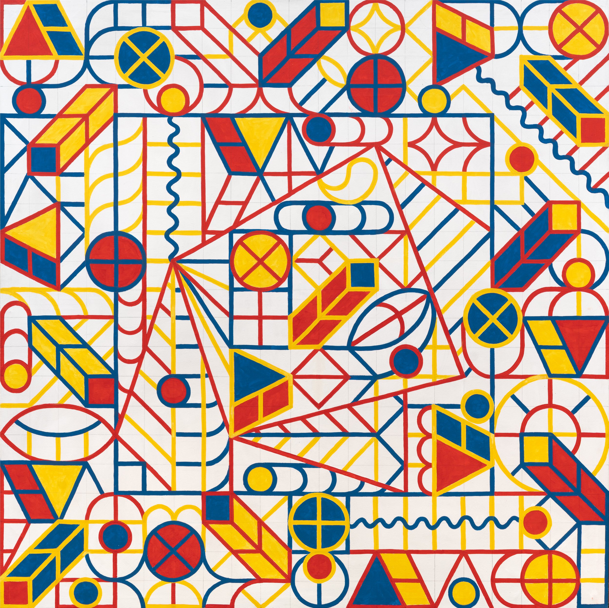 Boom Big Bang Boom, 2018, Mixta sobre tela, 195 x 195 cm